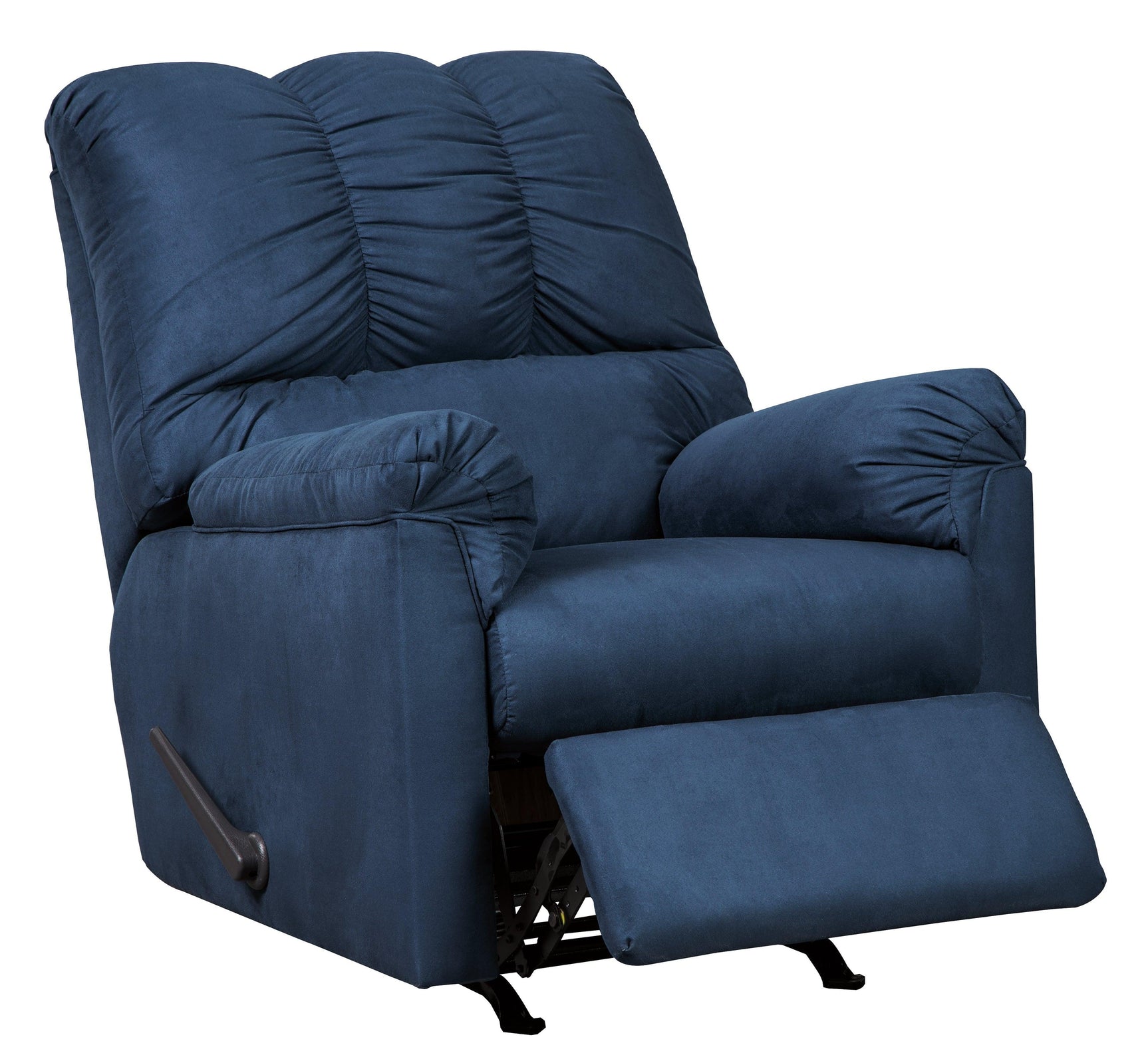 Darcy Blue Microfiber Recliner - Ella Furniture