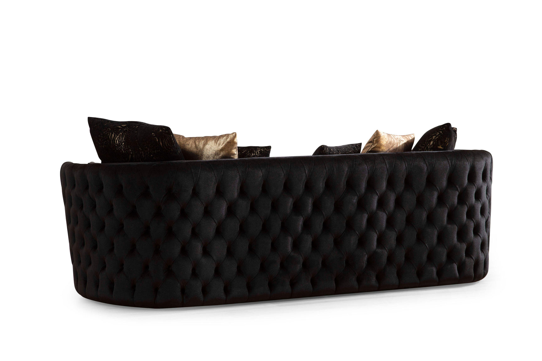 Sofia Black Velvet Sofa & Loveseat - Ella Furniture