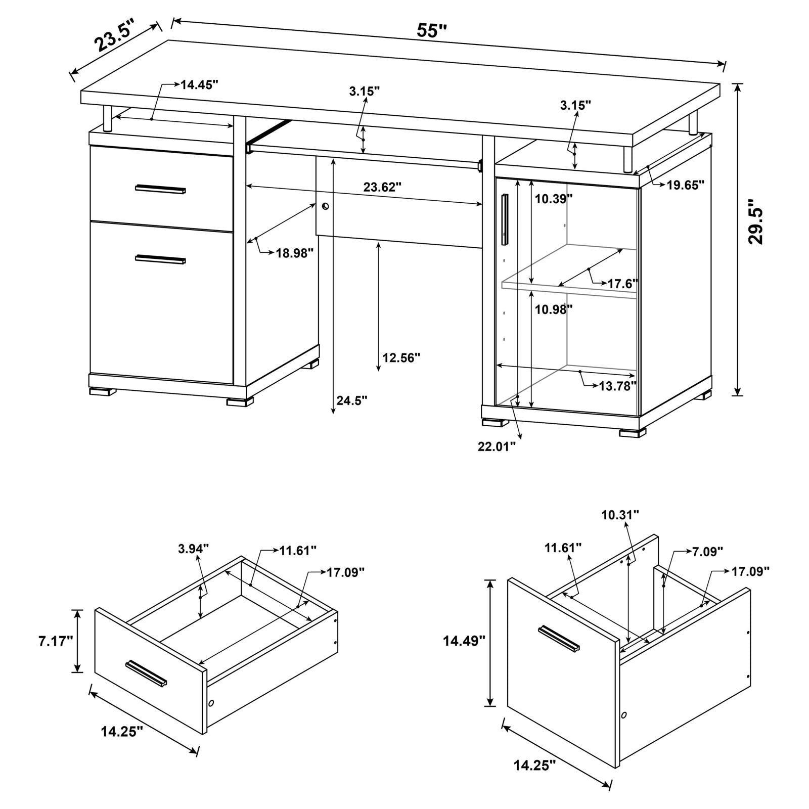 Tracy Cappucino Office Desk - Ella Furniture
