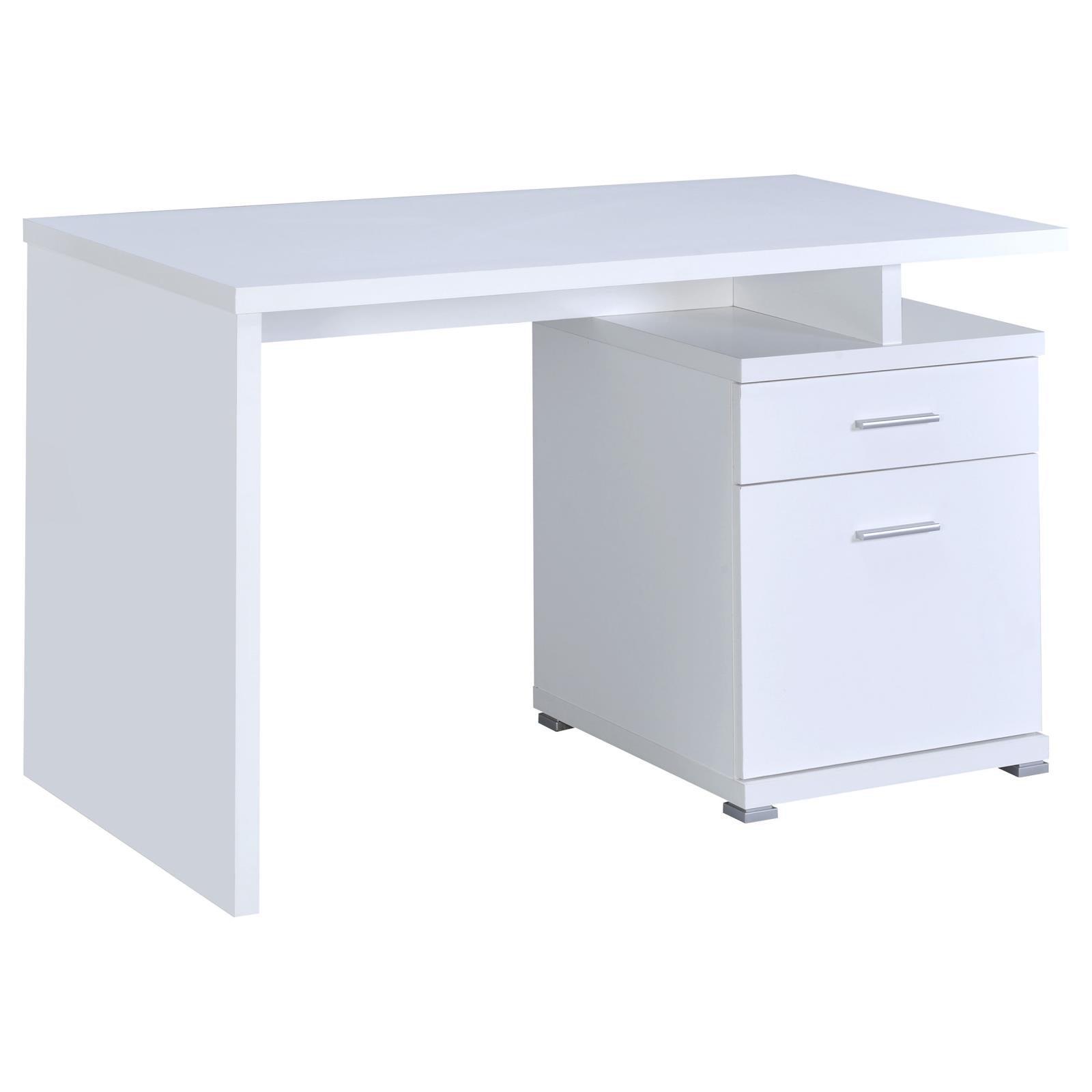 Irving White Office Desk - Ella Furniture
