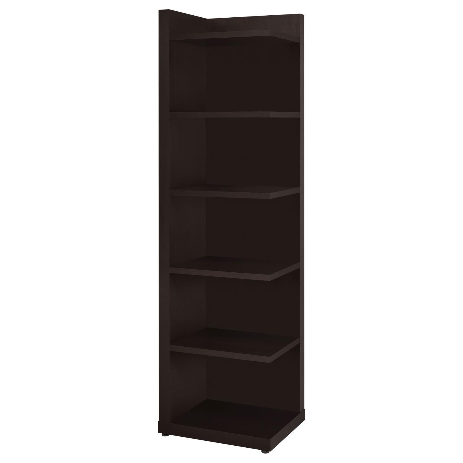 Pinckard 6-Tier Corner Bookcase Cappuccino - Ella Furniture