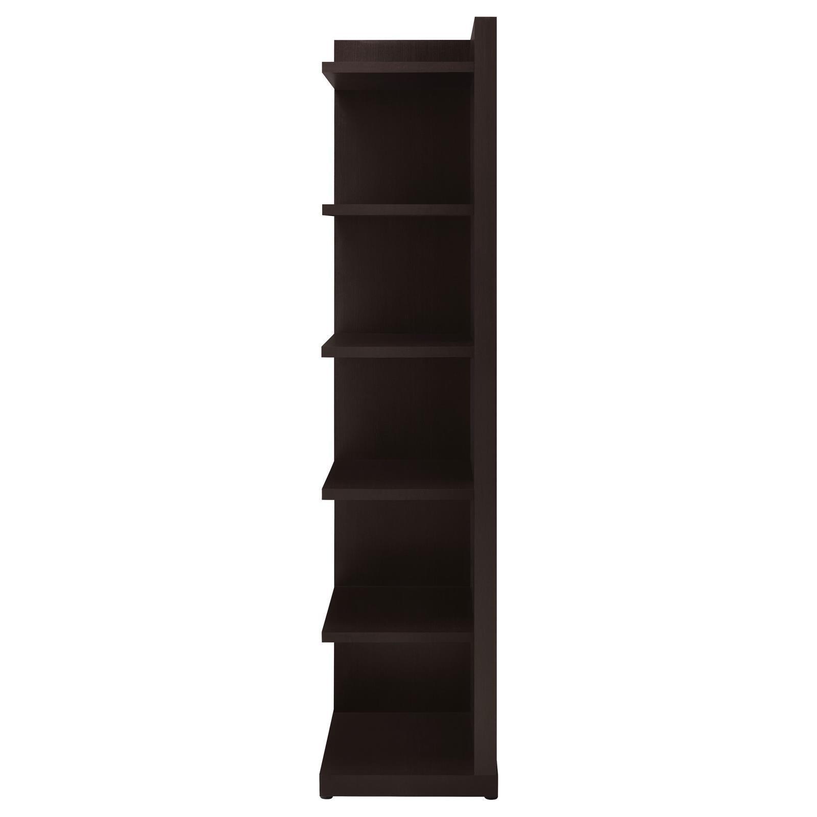 Pinckard 6-Tier Corner Bookcase Cappuccino - Ella Furniture