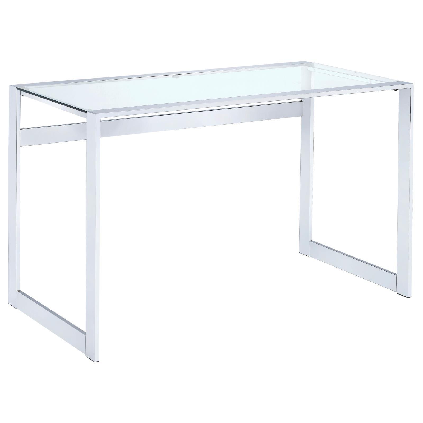 Hartford Chrome Writing Desk - Ella Furniture