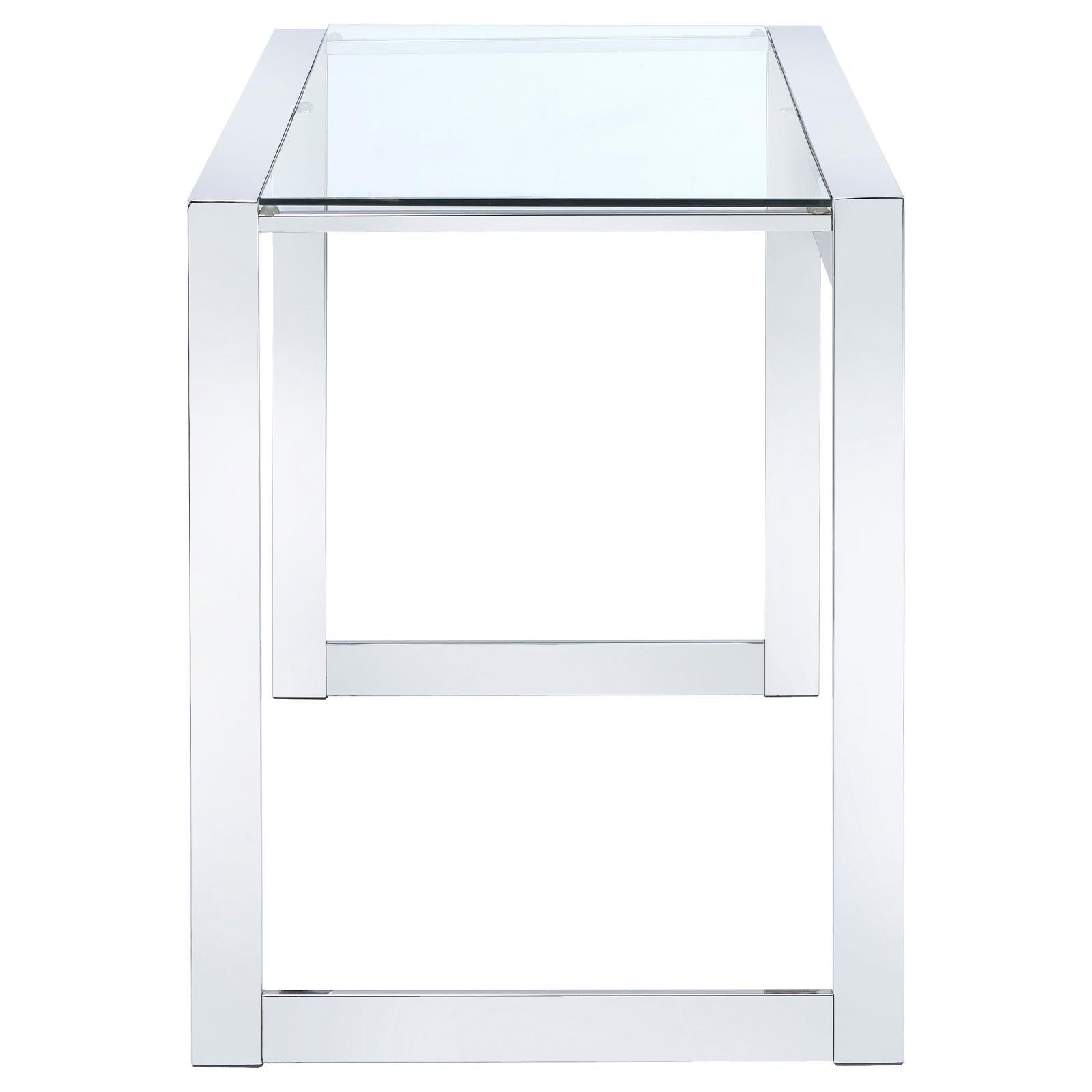 Hartford Chrome Writing Desk - Ella Furniture