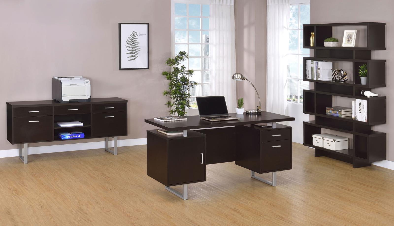 Lawtey Cappucino Office Desk - Ella Furniture