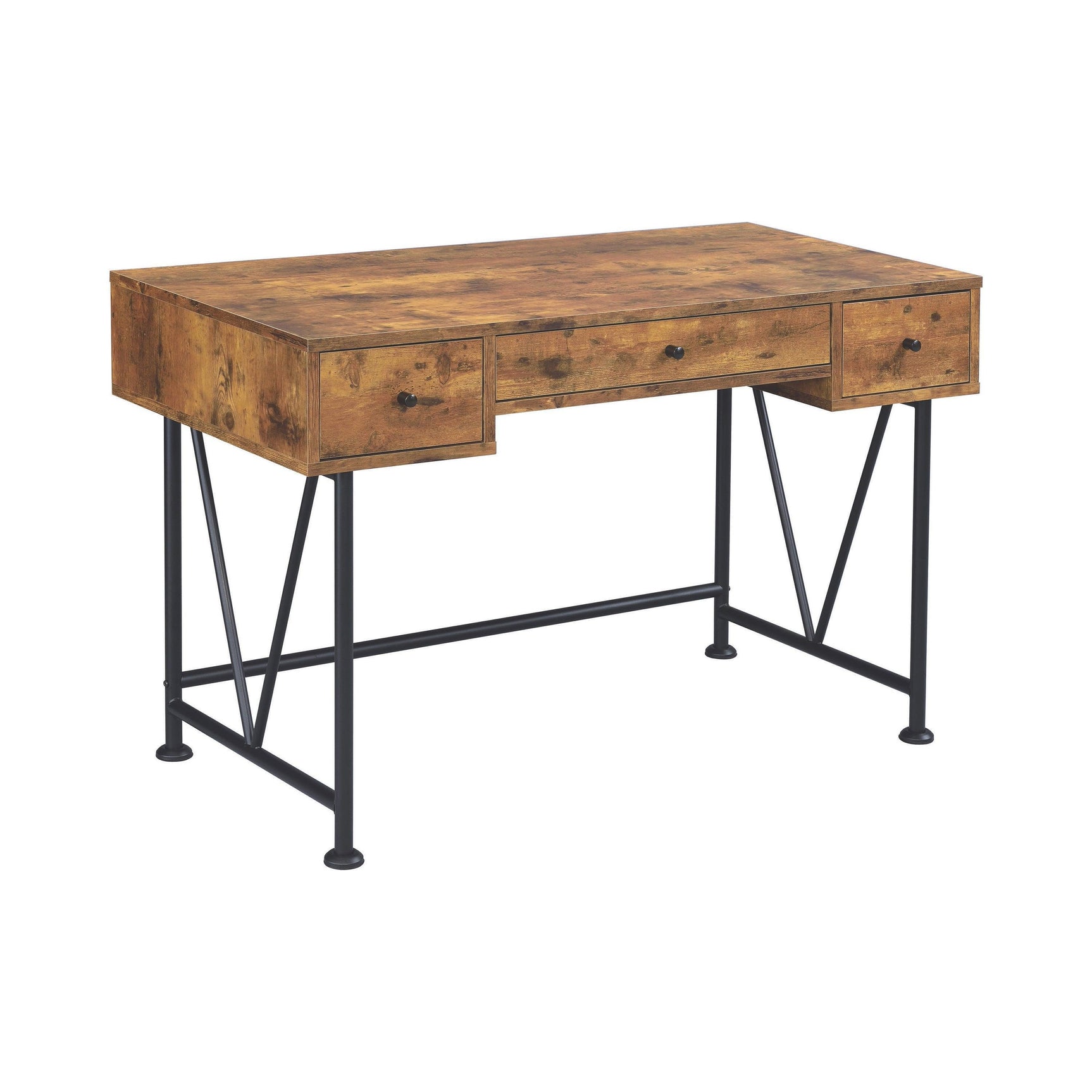 Analiese 4-Shelf Bookcase Antique Nutmeg - Ella Furniture