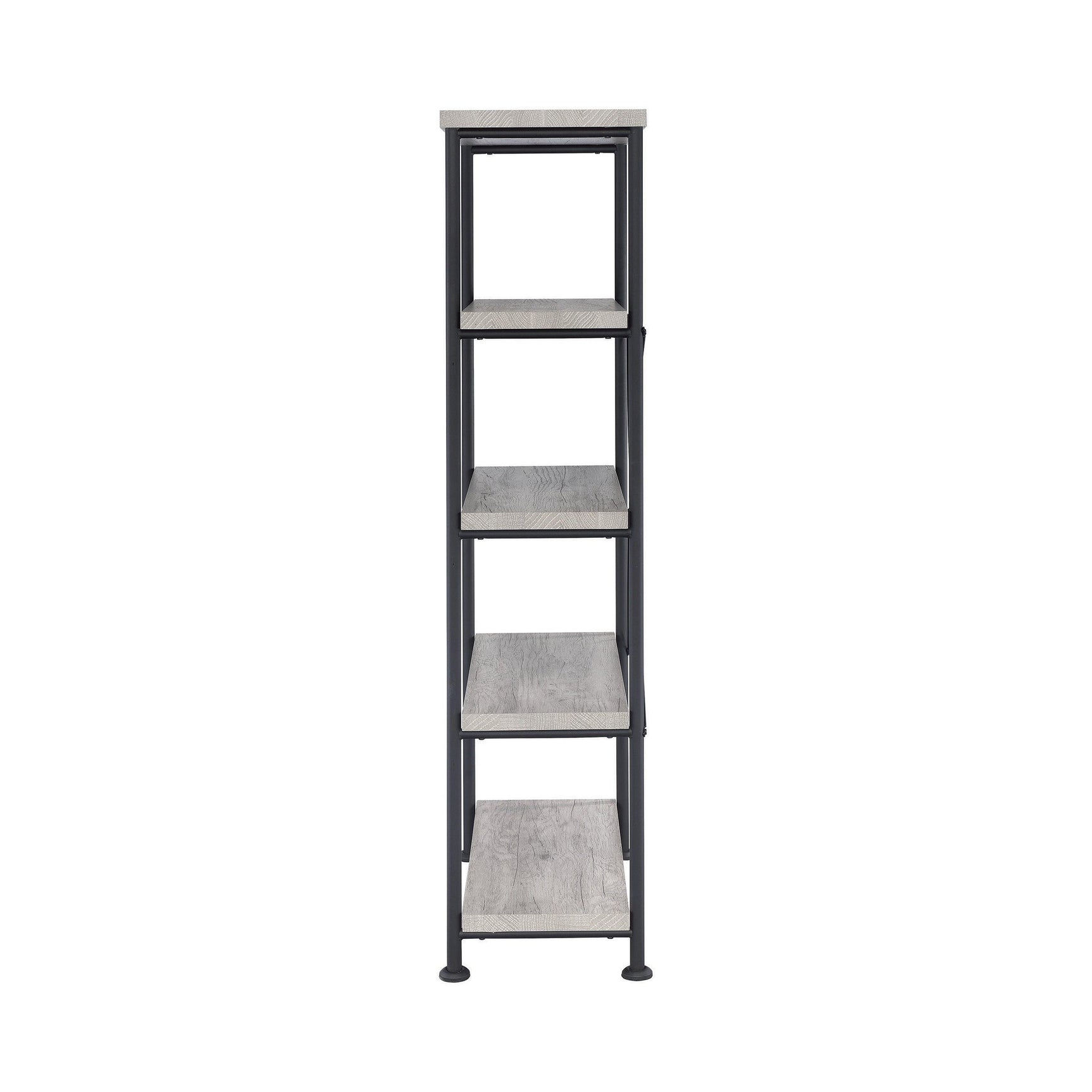 Analiese 4-Shelf Bookcase Grey Driftwood - Ella Furniture