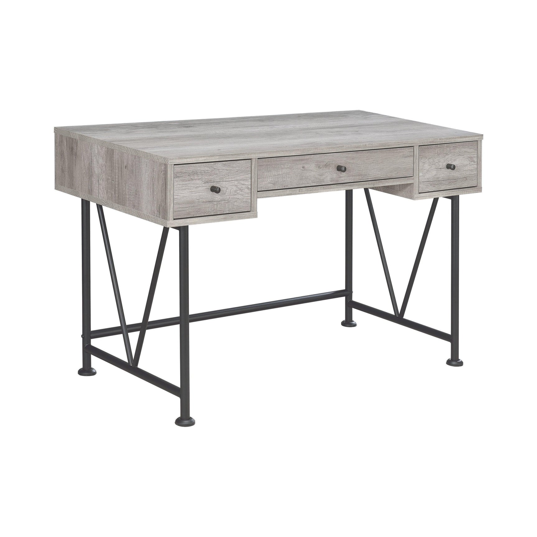 Analiese 4-Shelf Open Bookcase Grey Driftwood - Ella Furniture