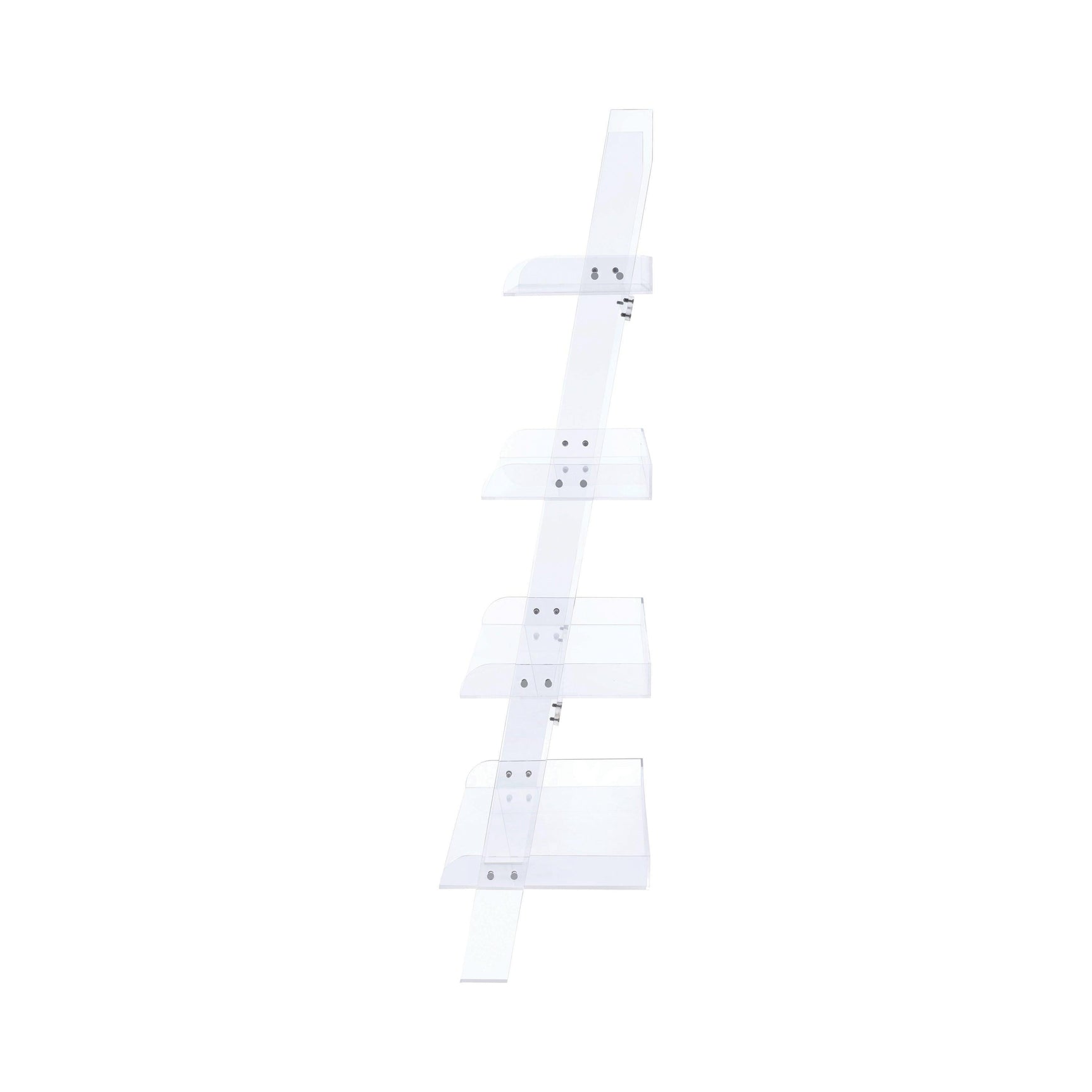 Amaturo 4-Shelf Ladder Bookcase Clear - Ella Furniture