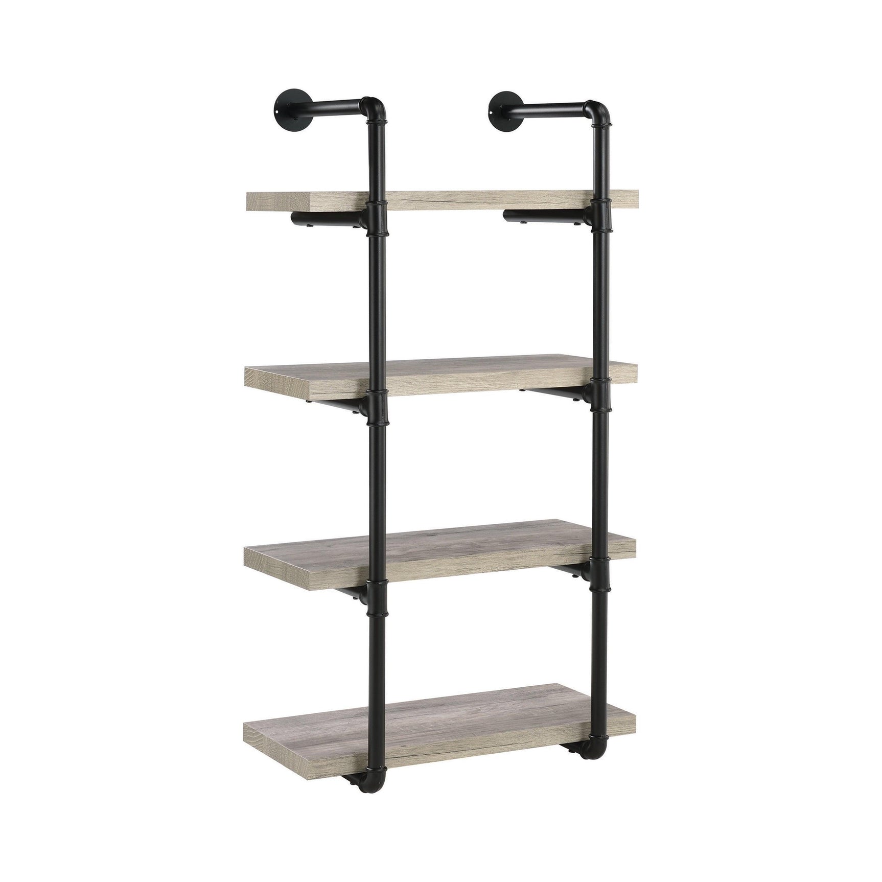 Elmcrest 24-Inch Wall Shelf Black And Grey Driftwood - Ella Furniture