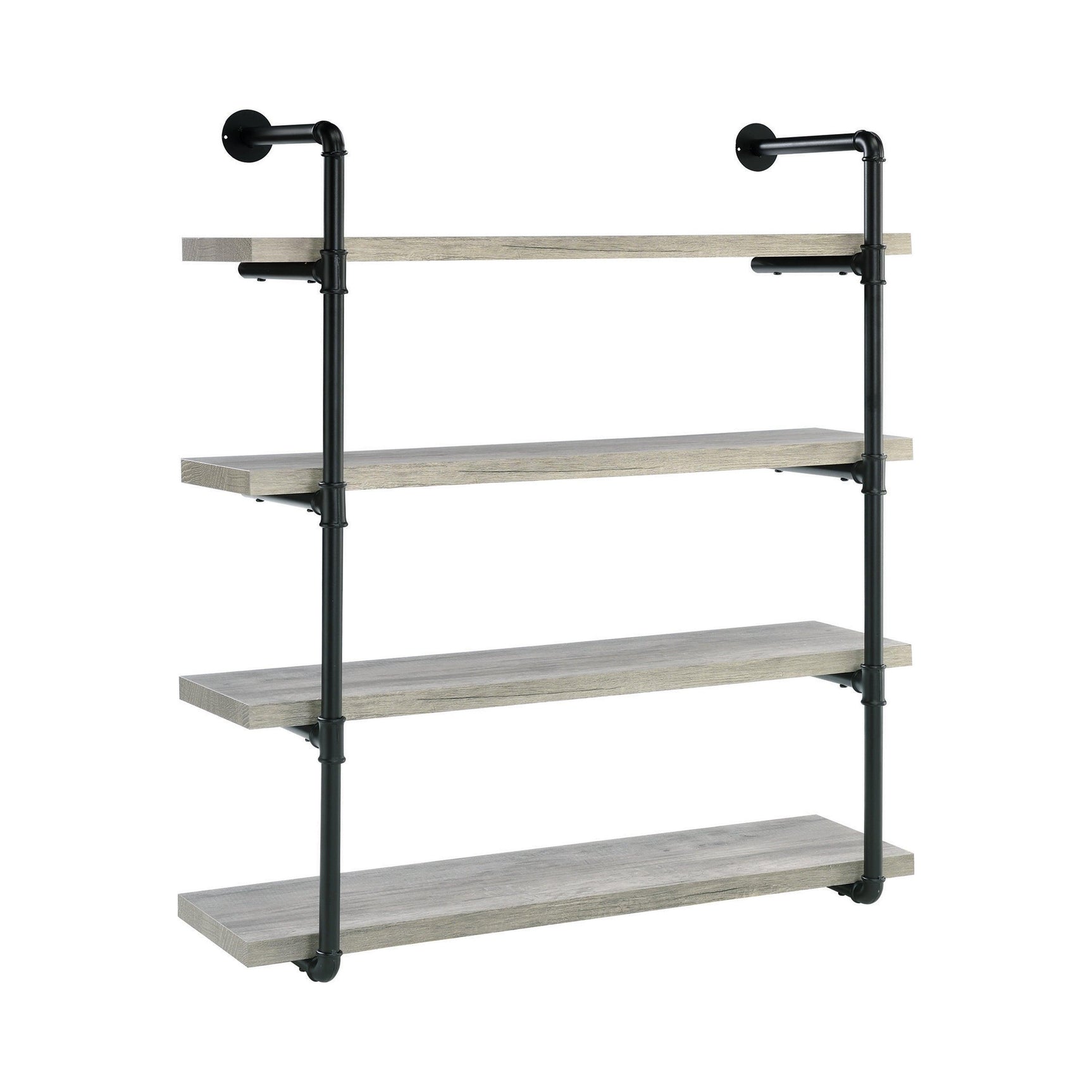 Elmcrest 24-Inch Wall Shelf Black And Grey Driftwood - Ella Furniture