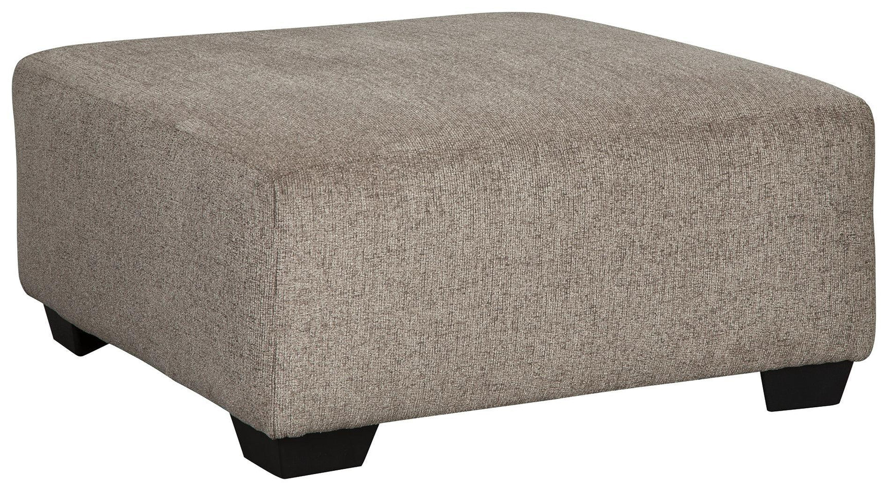 Ballinasloe Platinum Chenille Oversized Ottoman - Ella Furniture