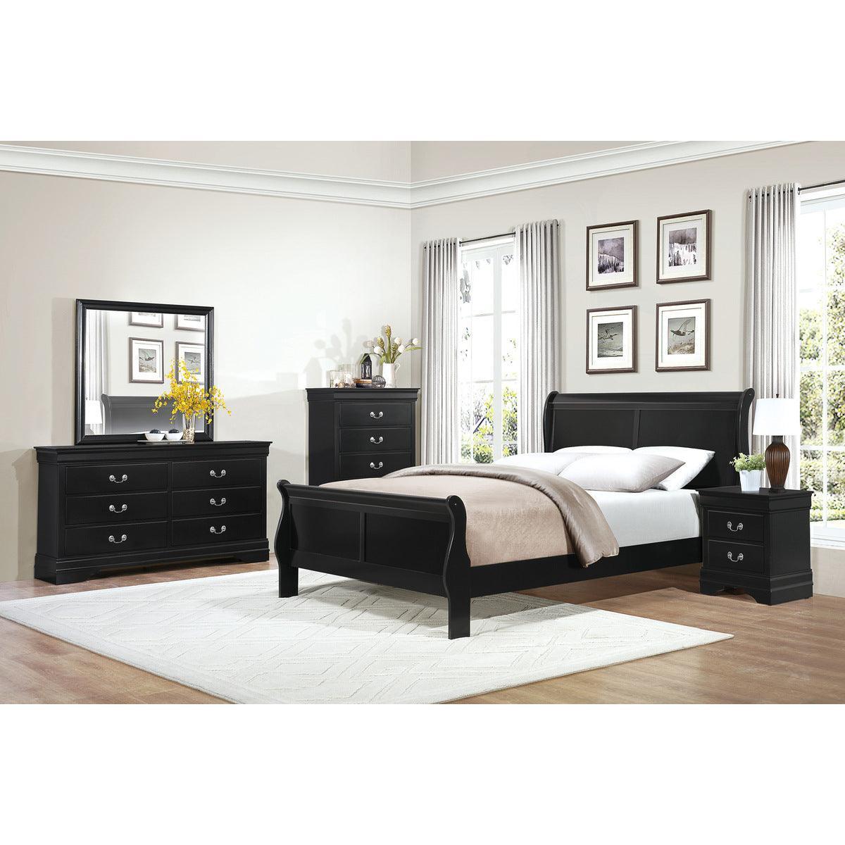 Mayville Black Cherry Modern Traditional Okume Veneer Wood And Engineered Wood King Panel Bed - Ella Furniture