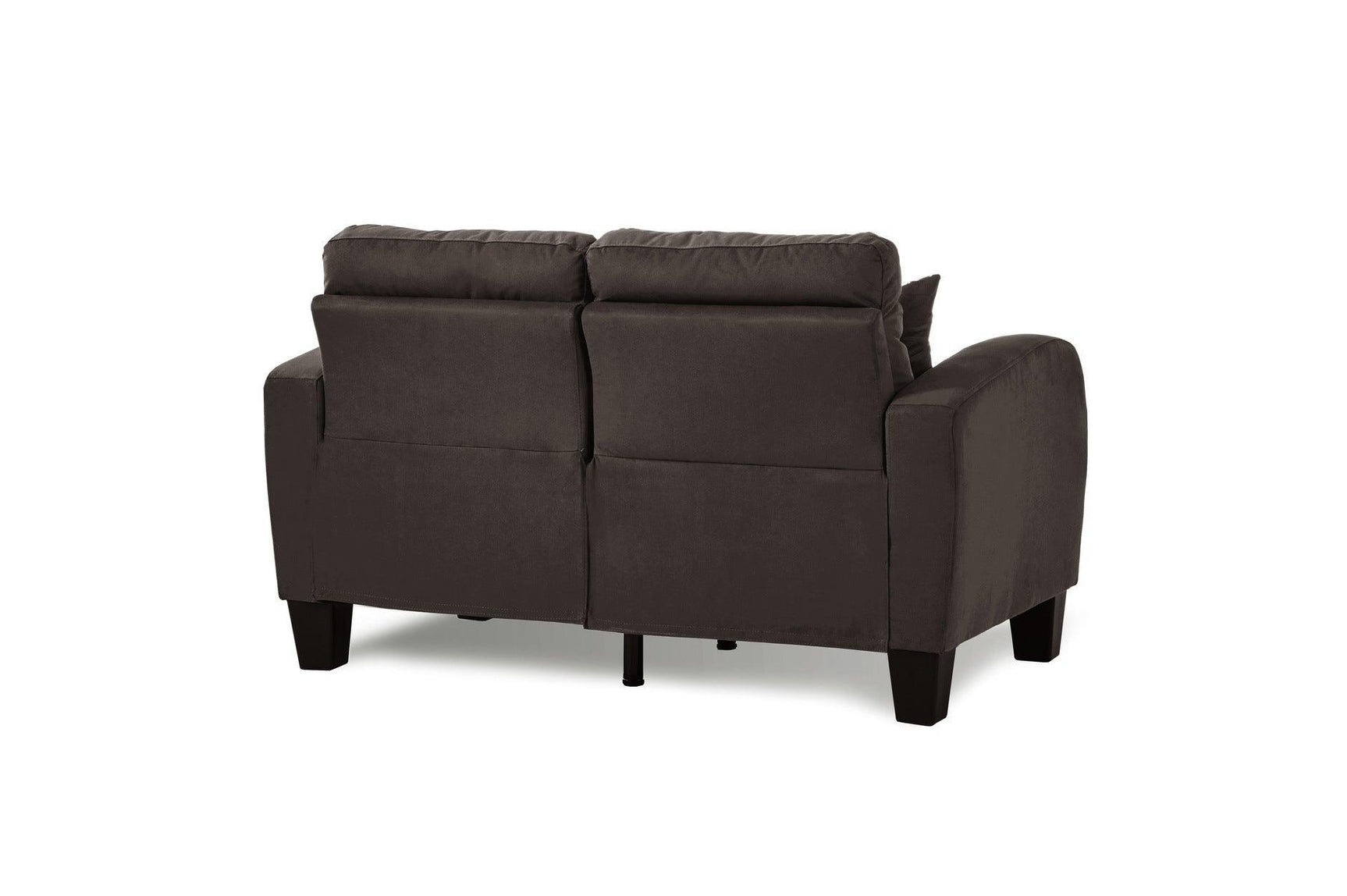 Sinclair Chocolate Solid Wood And Plywood Textured Fabric Upholstery Tufted Sofa And Love Seat - Ella Furniture