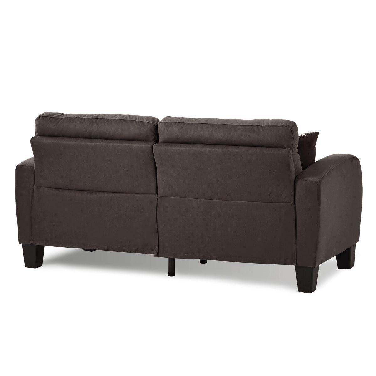 Sinclair Chocolate Contemporary Solid Wood And Plywood Textured Fabric Upholstered Tufted Sofa - Ella Furniture