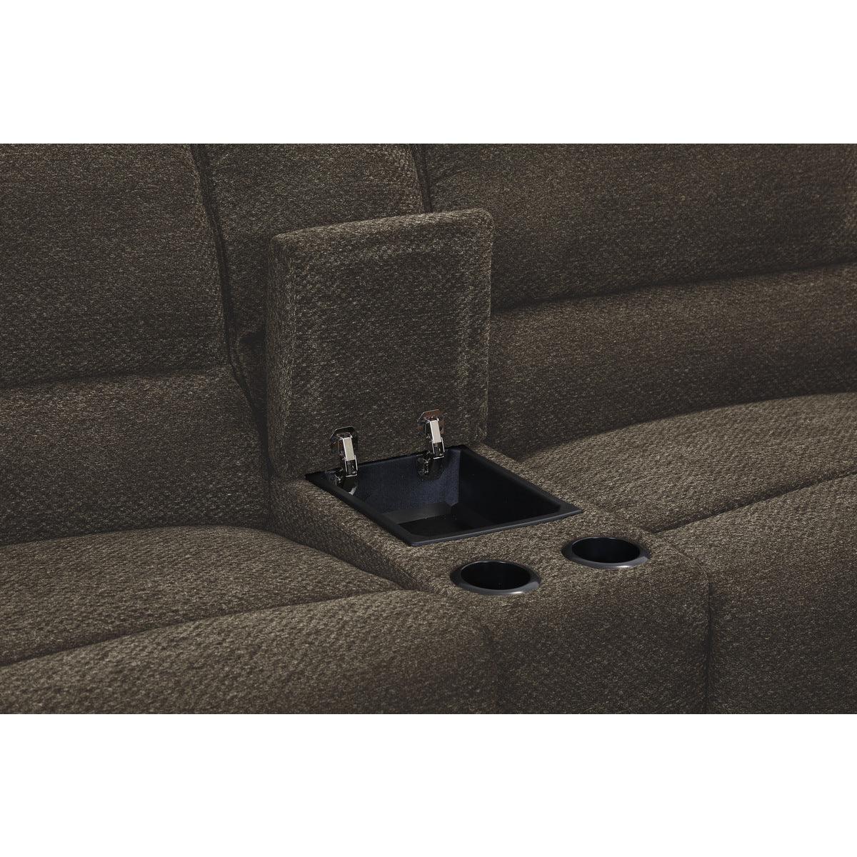 Shreveport Brown Solid Wood And Plywood Fabric Upholstered 6-Piece Modular Reclining Sectional - Ella Furniture