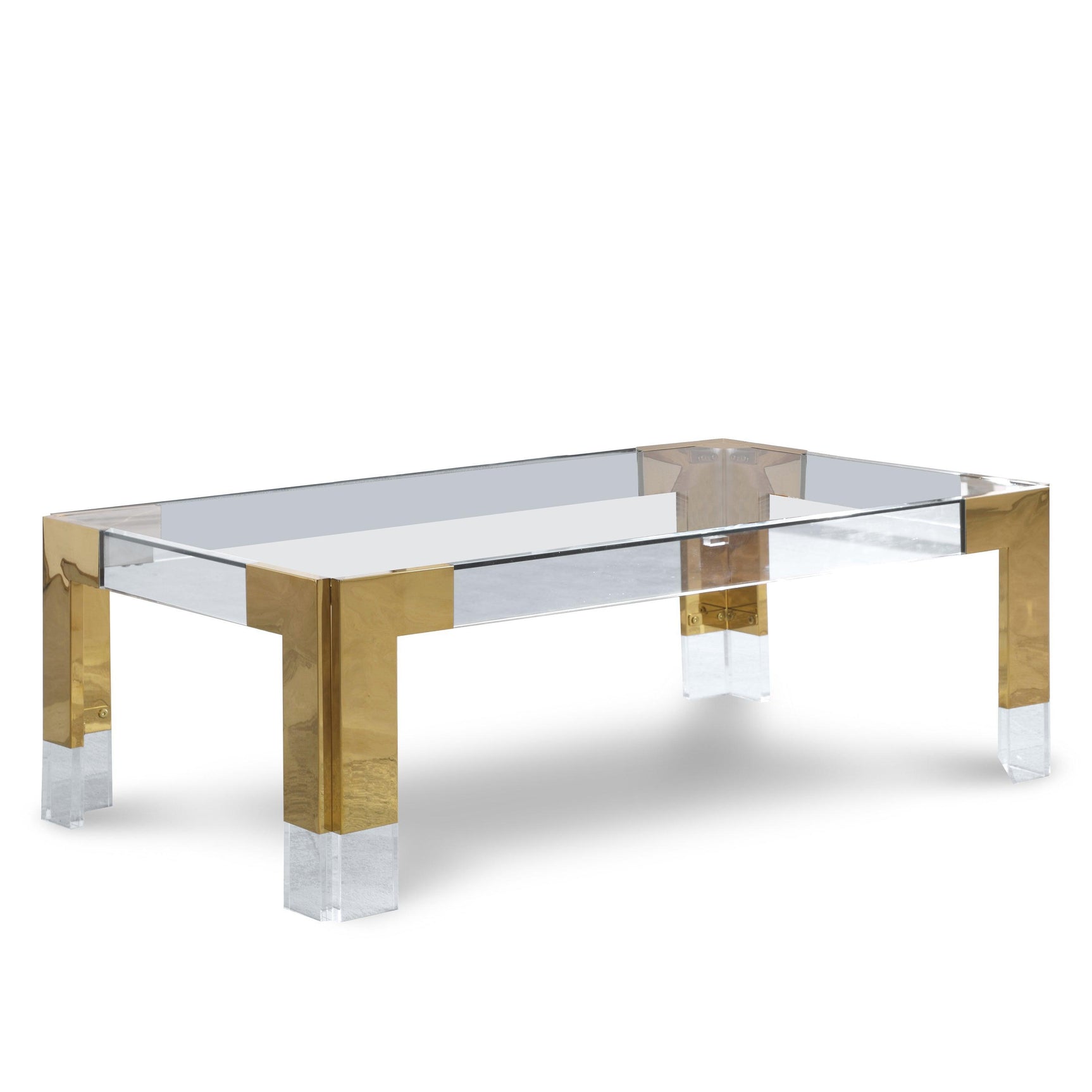 Casper Gold Rectangular Coffee Table - Ella Furniture