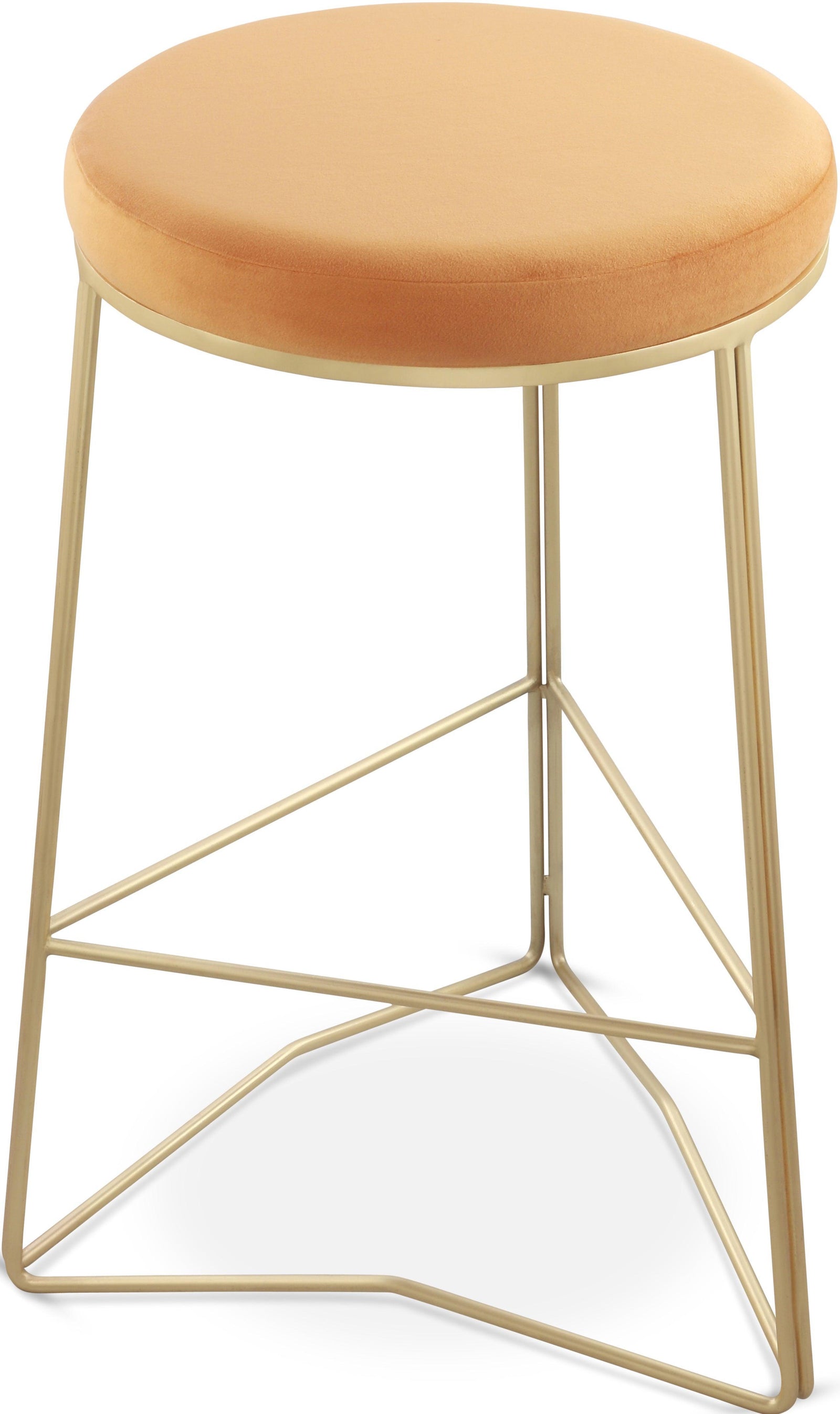 Tres Mango Velvet Counter Stool - Ella Furniture