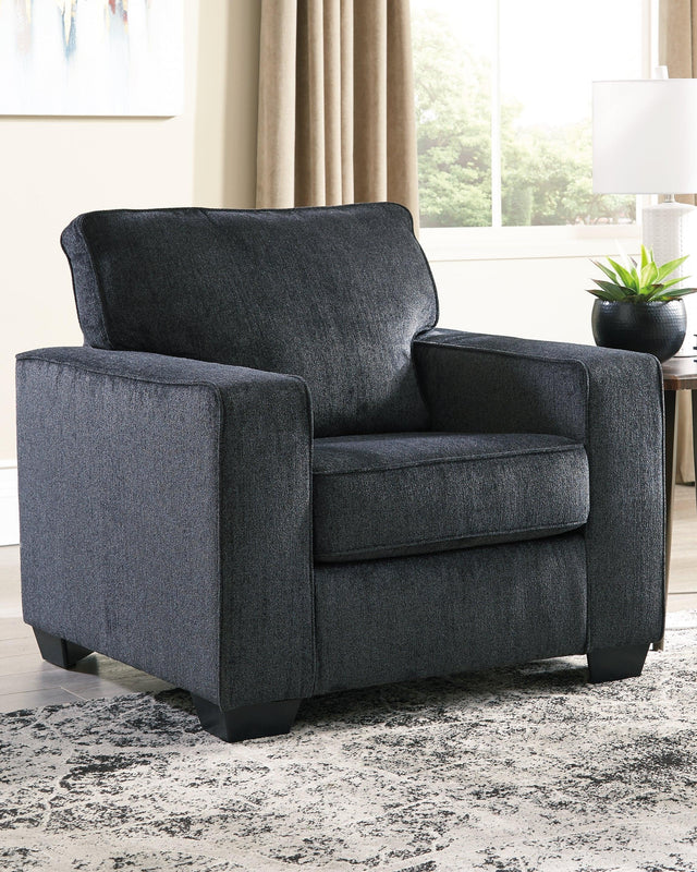 Altari Slate Chenille Chair - Ella Furniture