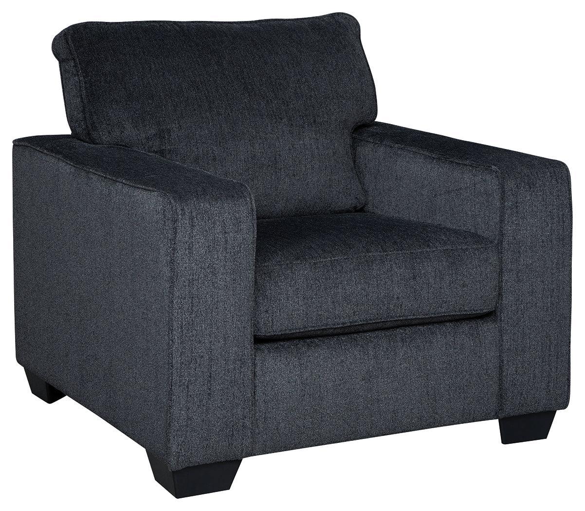 Altari Slate Chenille Chair - Ella Furniture