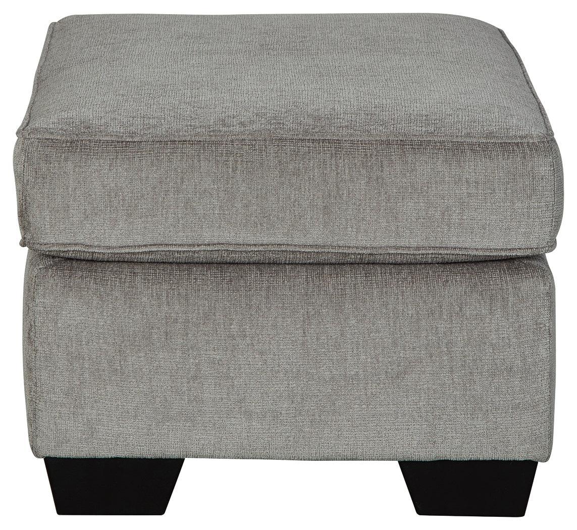Altari Alloy Chenille Ottoman - Ella Furniture