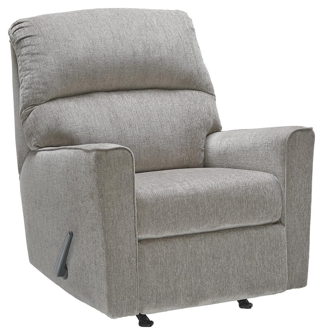 Altari Alloy Chenille Recliner - Ella Furniture