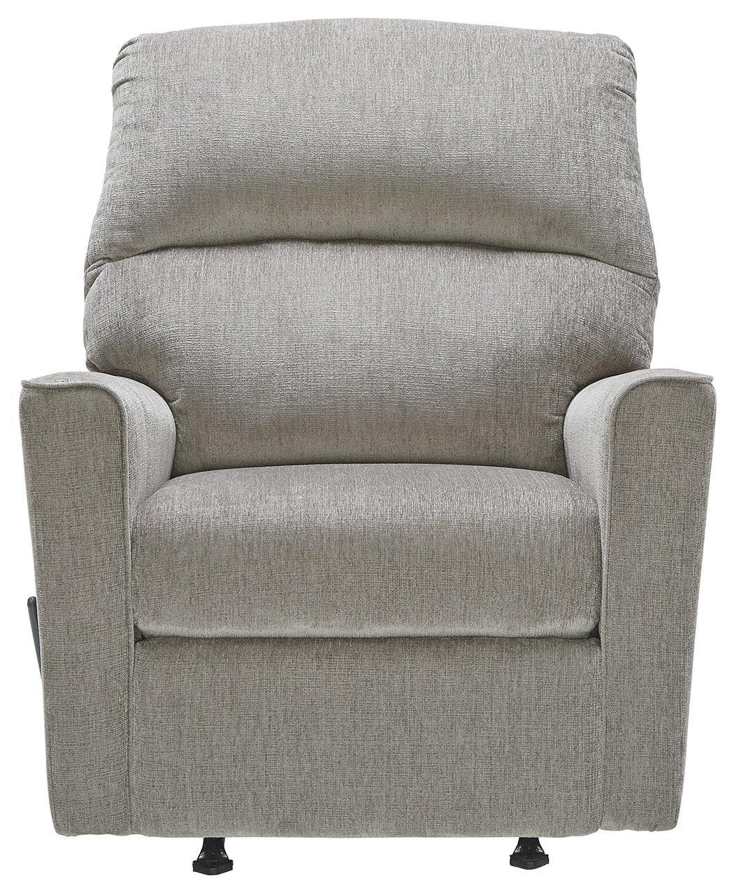 Altari Alloy Chenille Recliner - Ella Furniture