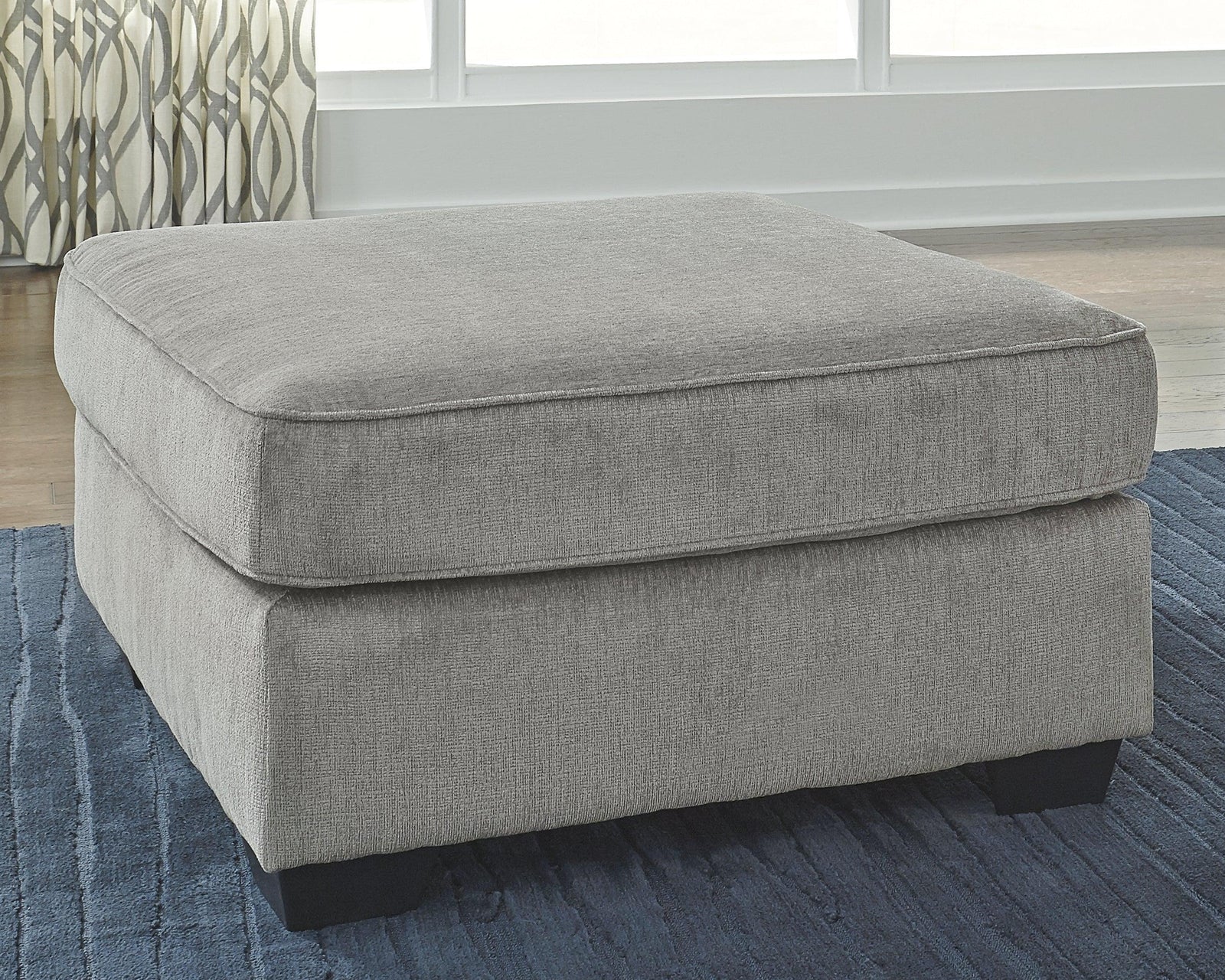 Altari Alloy Chenille Oversized Accent Ottoman - Ella Furniture