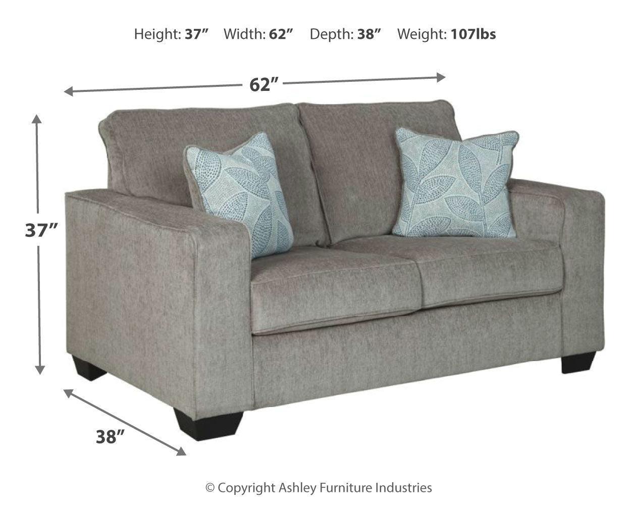 Altari Alloy Chenille Loveseat - Ella Furniture