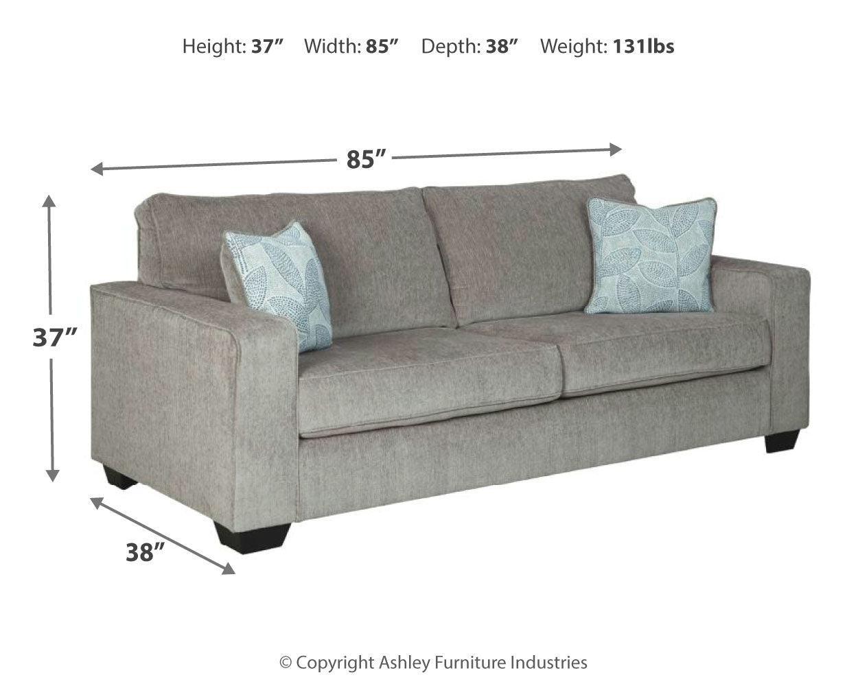 Altari Alloy Chenille Sofa - Ella Furniture