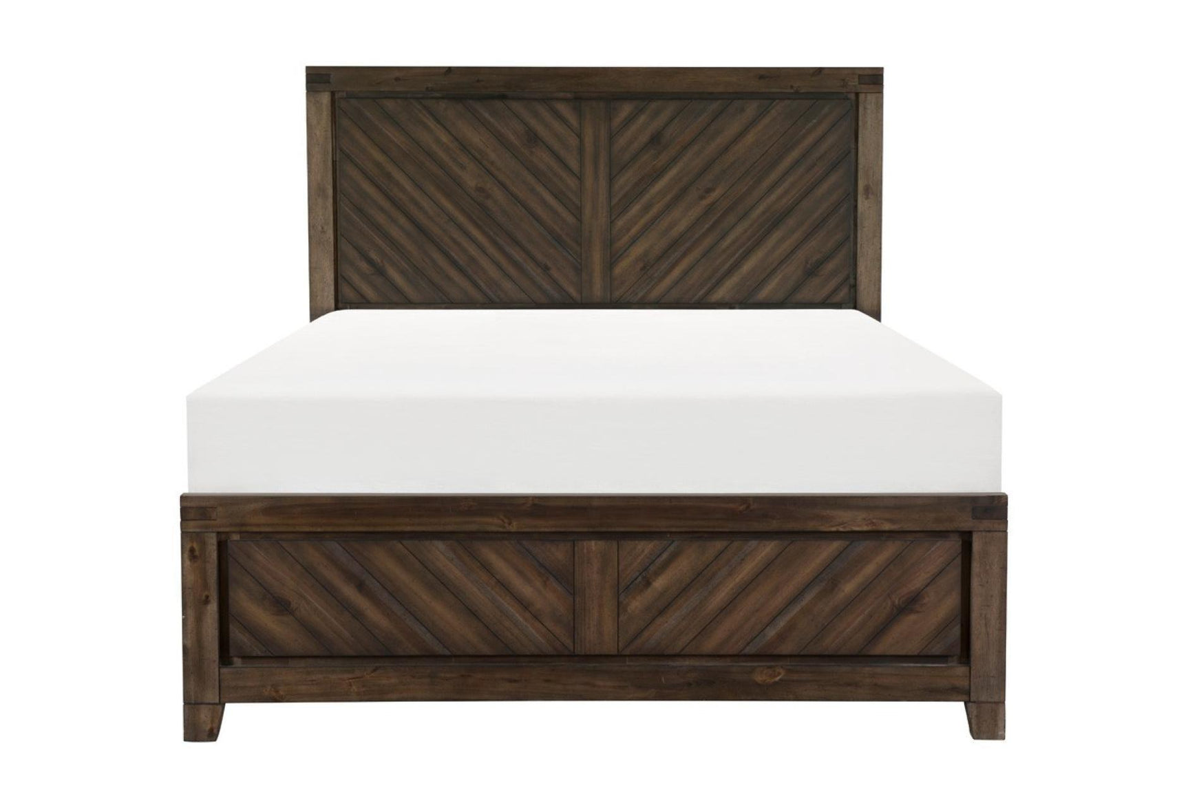 Parnell Rustic Cherry Modern Contemporary Solid Wood Acacia Veneer Panel Bedroom Set - Ella Furniture