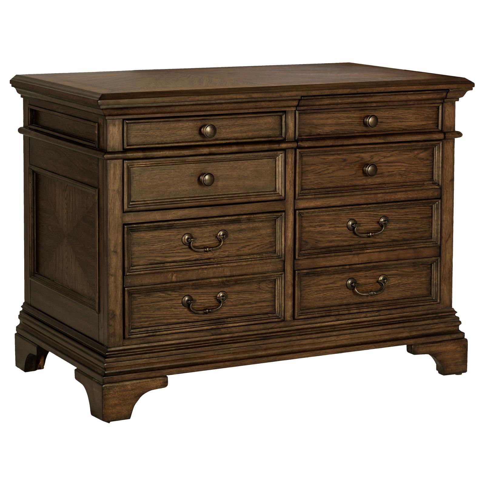 Hartshill 5-Drawer File Cabinet Burnished Oak - Ella Furniture