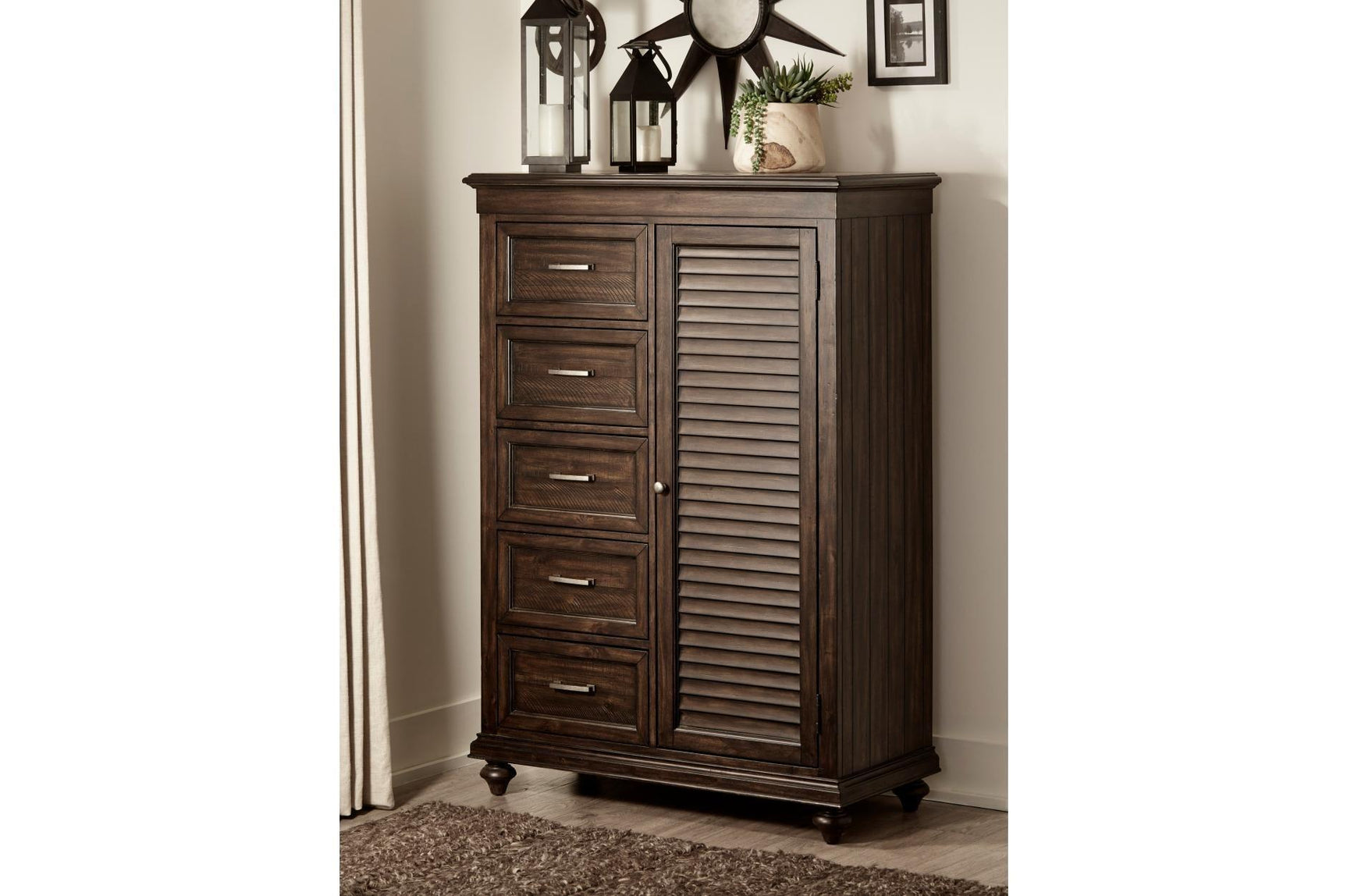 Cardano Driftwood Charcoal Modern Contemporary Acacia Solid Wood Panel Bedroom Set - Ella Furniture