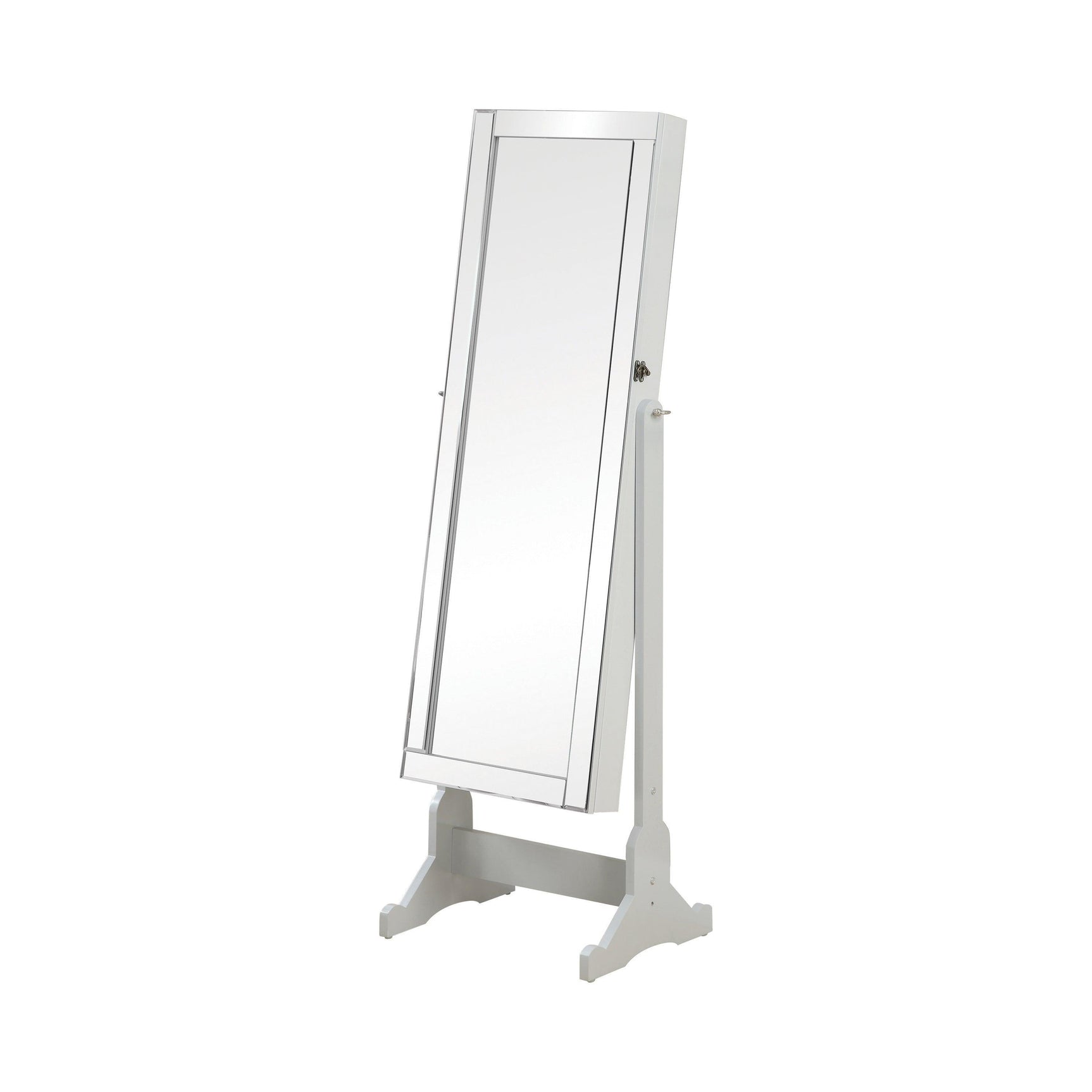 Yvonne Storage Jewelry Cheval Mirror Dove Grey - Ella Furniture