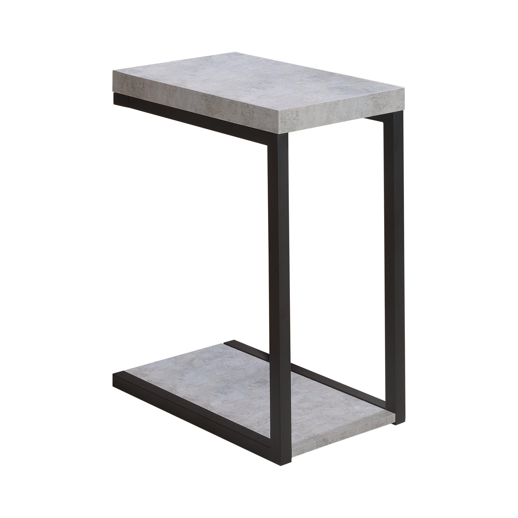 Beck Accent Table Cement And Black - Ella Furniture