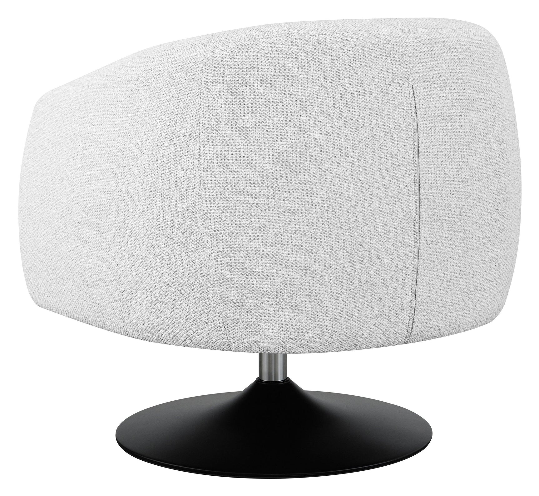 Dave Upholstered Swivel Accent Chair Beige And Matte Black - Ella Furniture