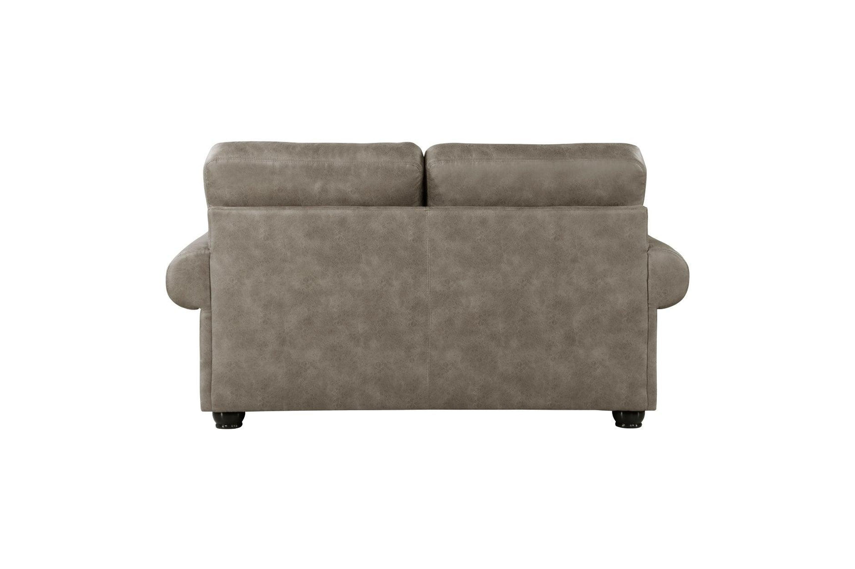 Franklin Brown Modern Traditional Solid Wood And Plywood Faux Leather Upholstery Sofa - Ella Furniture