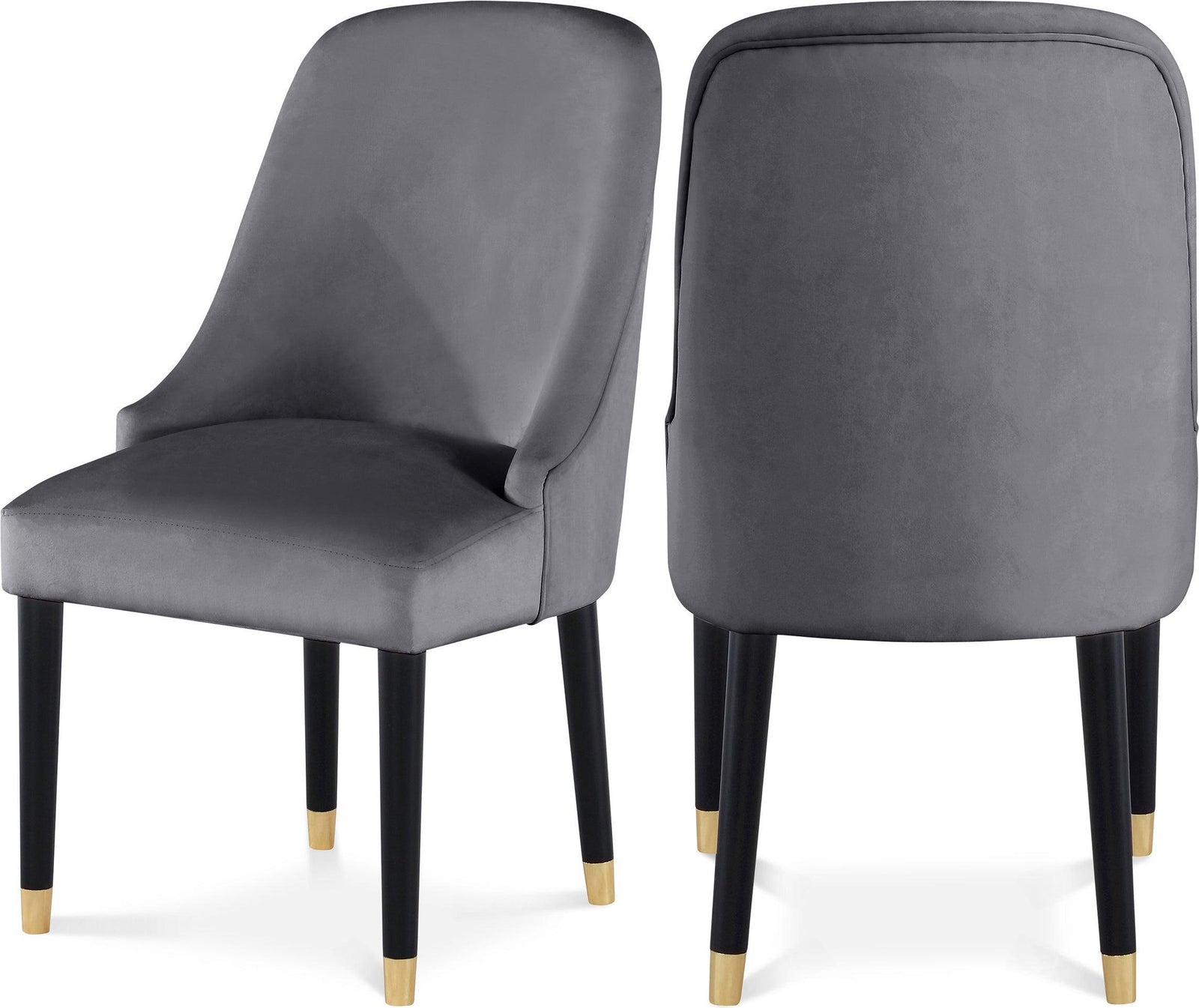 Omni Grey Velvet Dining Chair - Ella Furniture