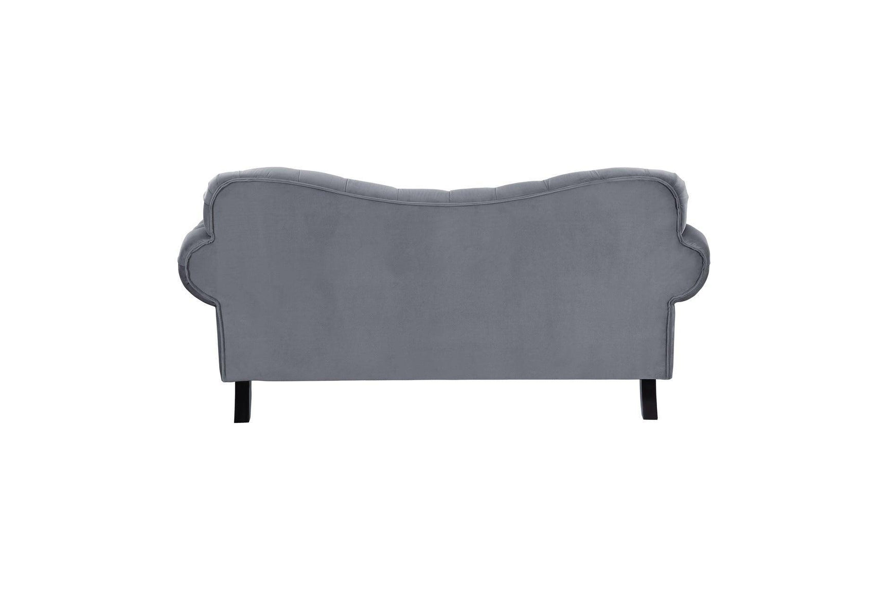 Rosalie Dark Gray Modern Traditional Solid Wood Plywood Velvet Tufted 2Pc Set: Sofa, Love - Ella Furniture