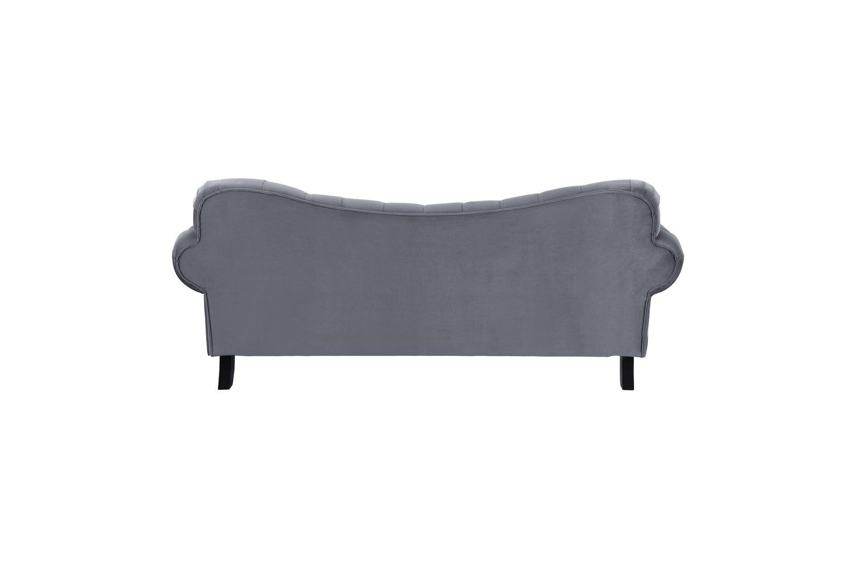 Rosalie Dark Gray Modern Traditional Solid Wood Plywood Velvet Tufted 2Pc Set: Sofa, Love - Ella Furniture
