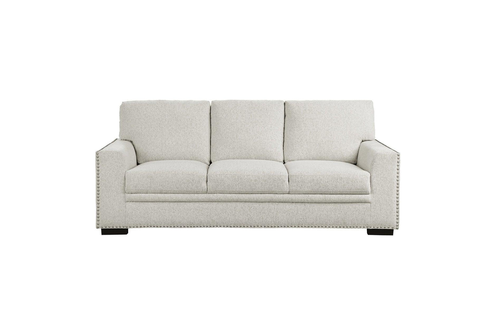 Morelia Beige Casual Solid Wood And Plywood Chenille Fabric Upholstery 2Pc Set: Sofa, Love - Ella Furniture