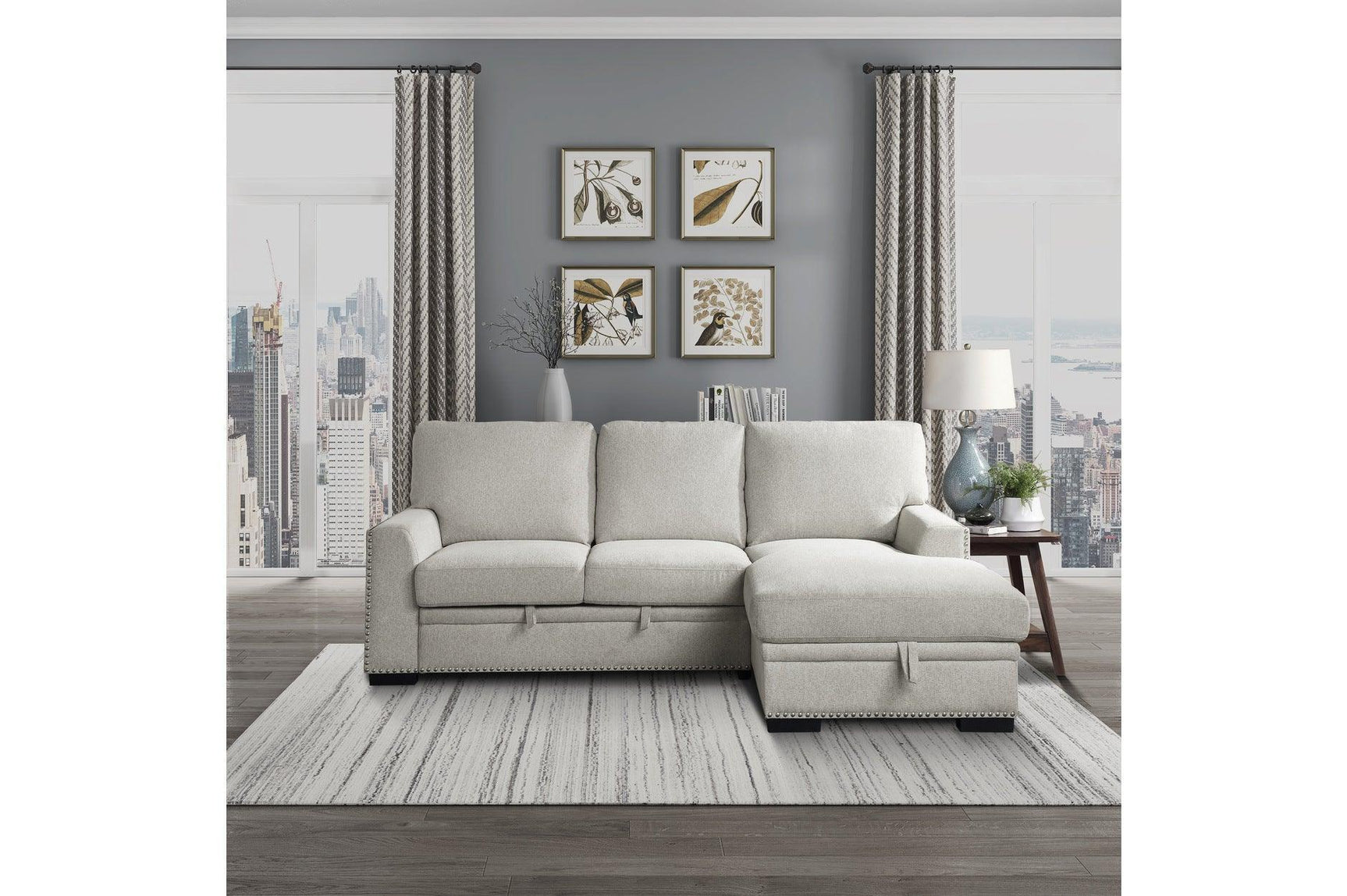 Morelia Beige Casual Solid Wood And Plywood Chenille Fabric Upholstery 2Pc Set: Sofa, Love - Ella Furniture