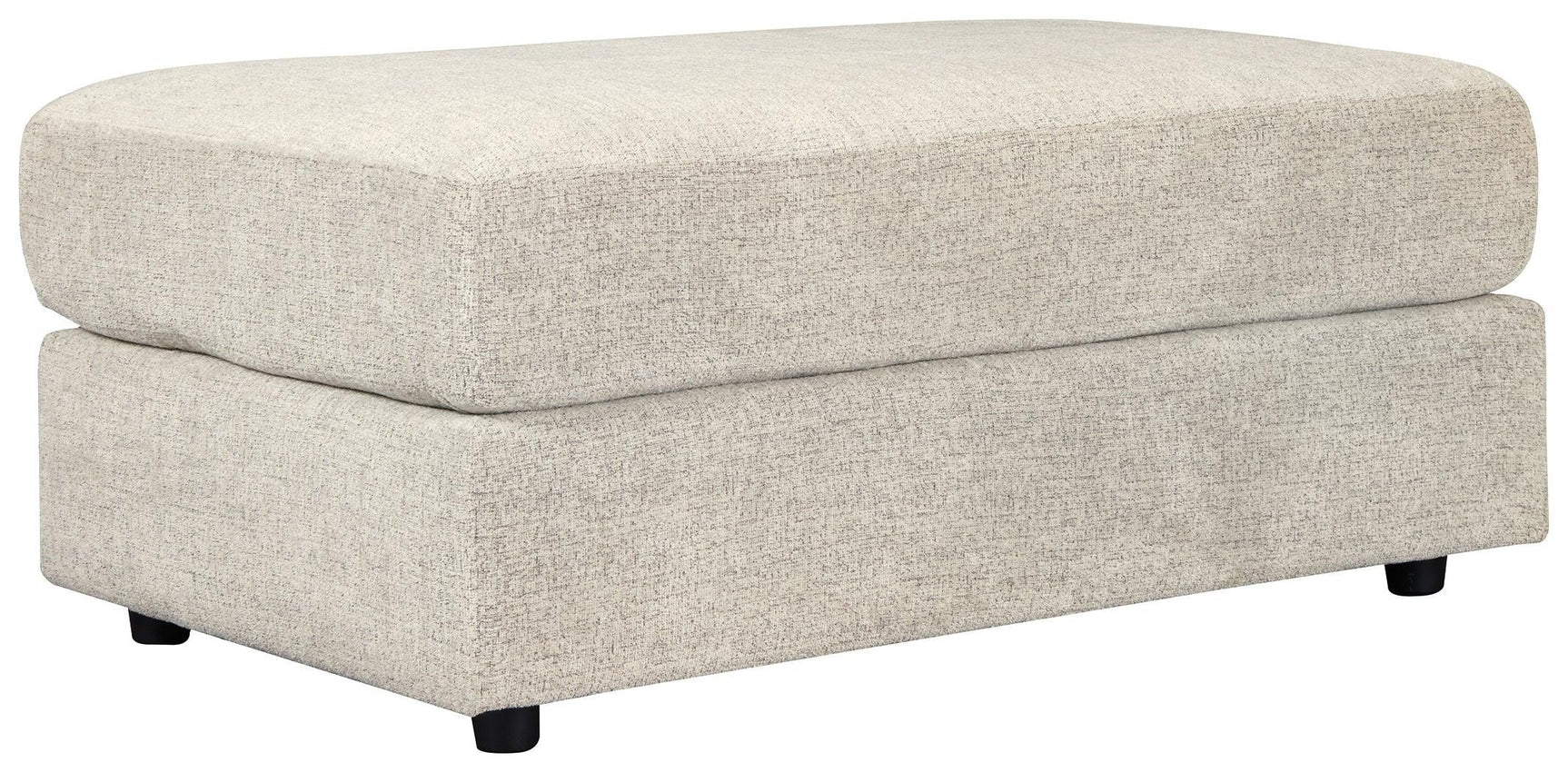 Soletren Stone Chenille Oversized Ottoman - Ella Furniture