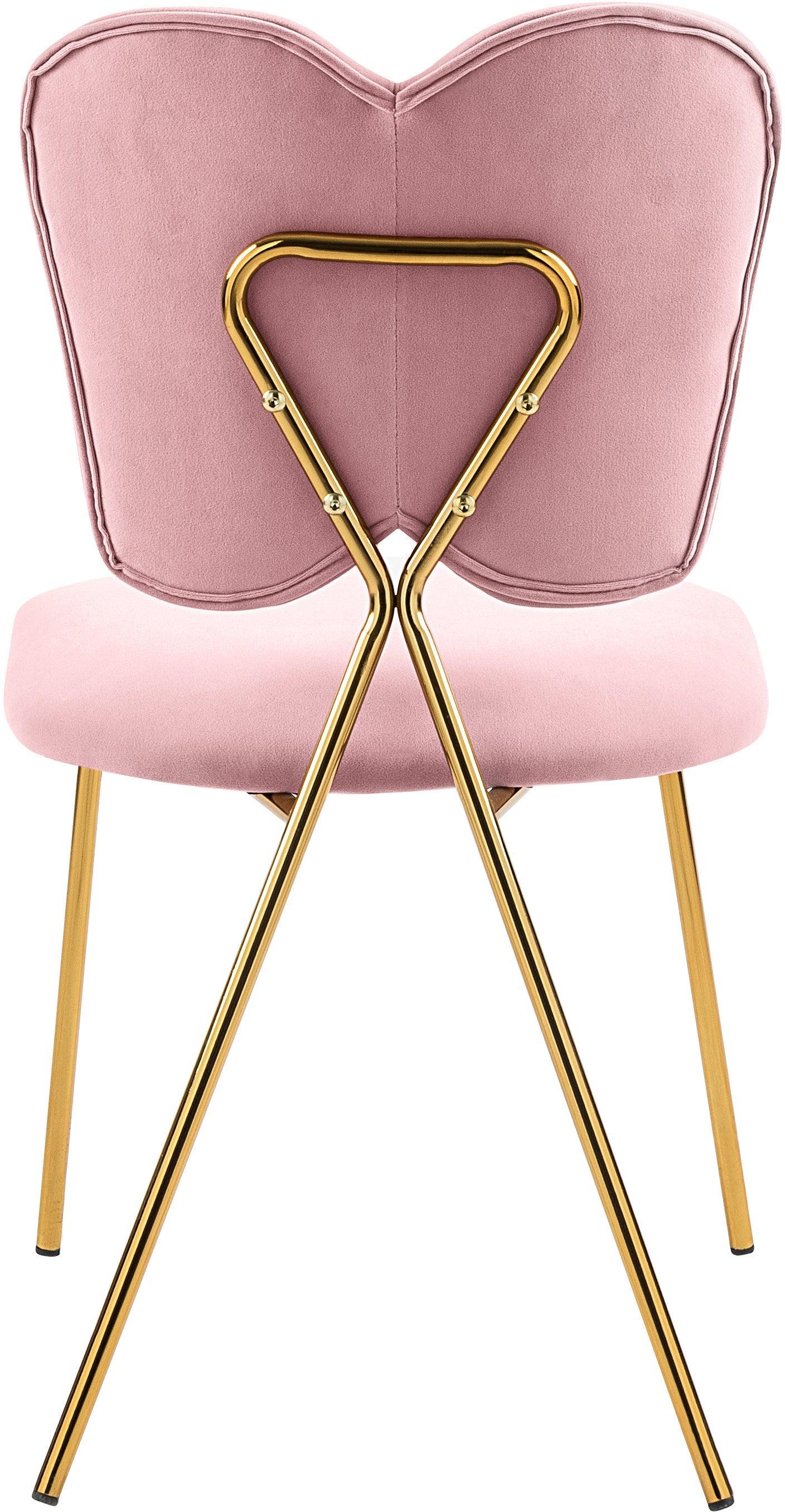 Angel Pink Velvet Dining Chair - Ella Furniture