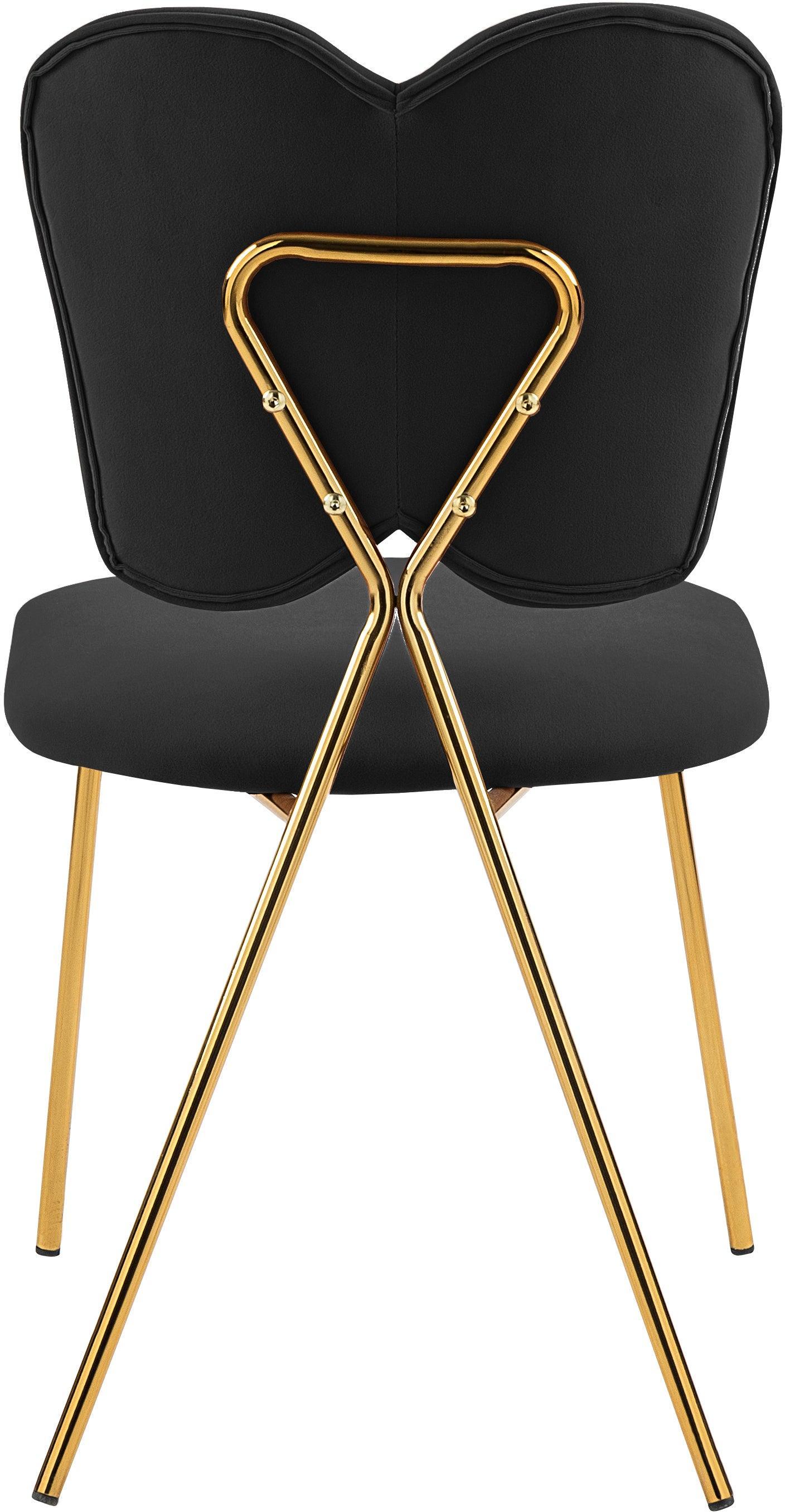 Angel Black Velvet Dining Chair - Ella Furniture