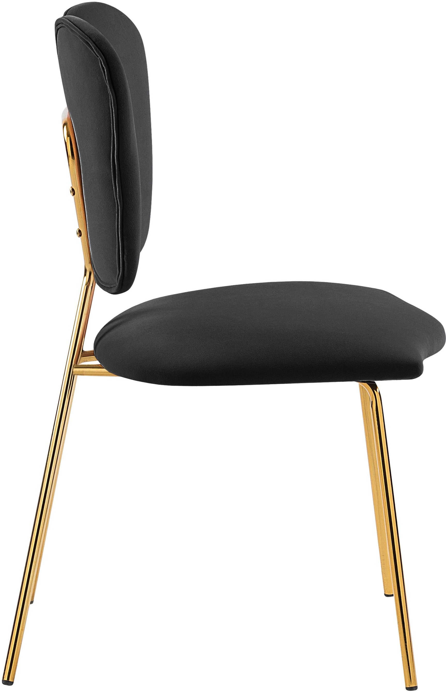 Angel Black Velvet Dining Chair - Ella Furniture
