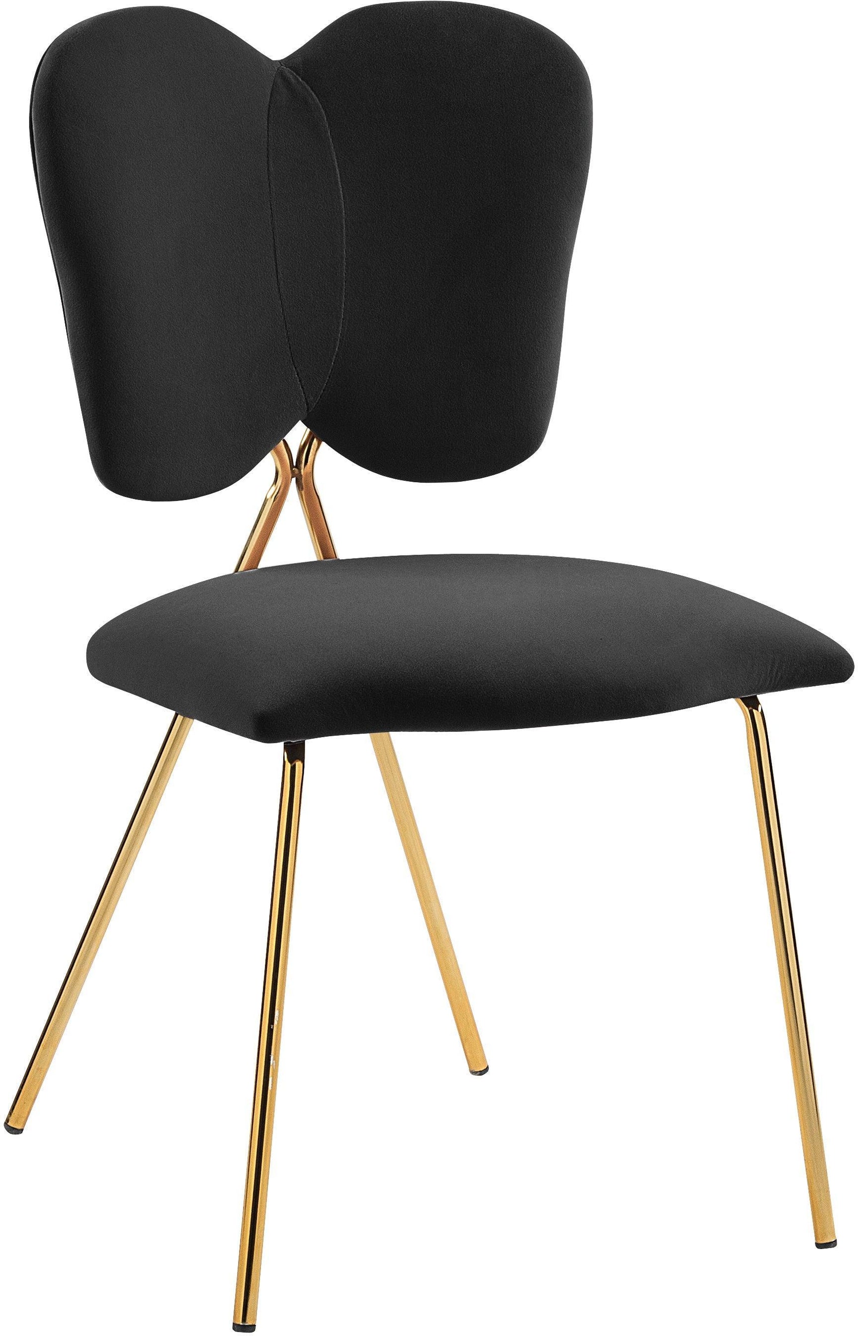 Angel Black Velvet Dining Chair - Ella Furniture