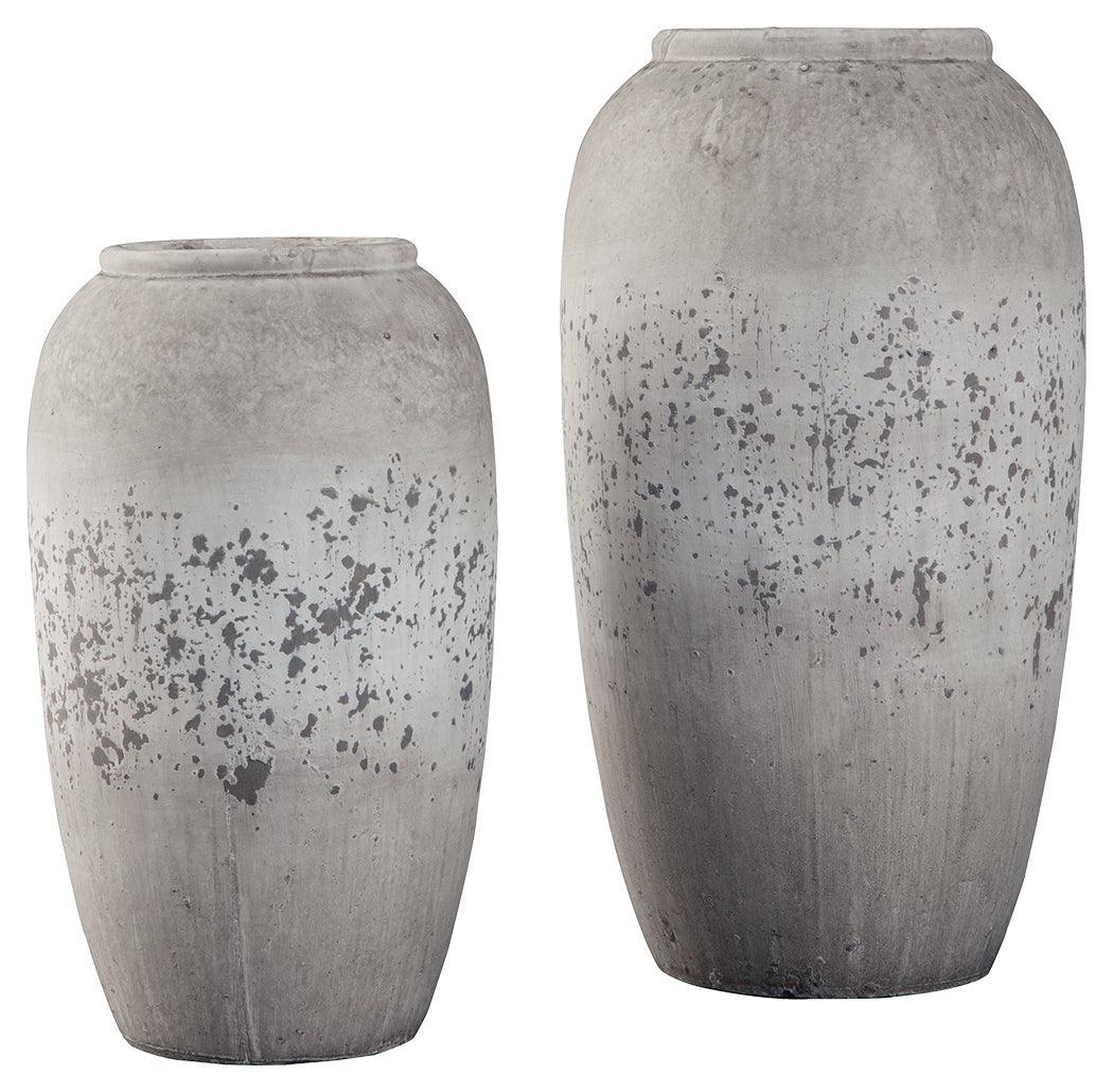 Dimitra Brown/cream Vase (Set Of 2) - Ella Furniture