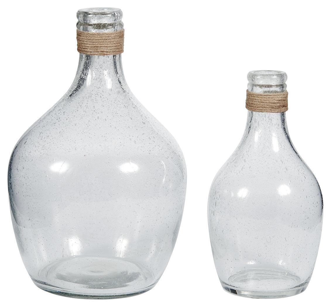 Marcin Clear Vase (Set Of 2) - Ella Furniture