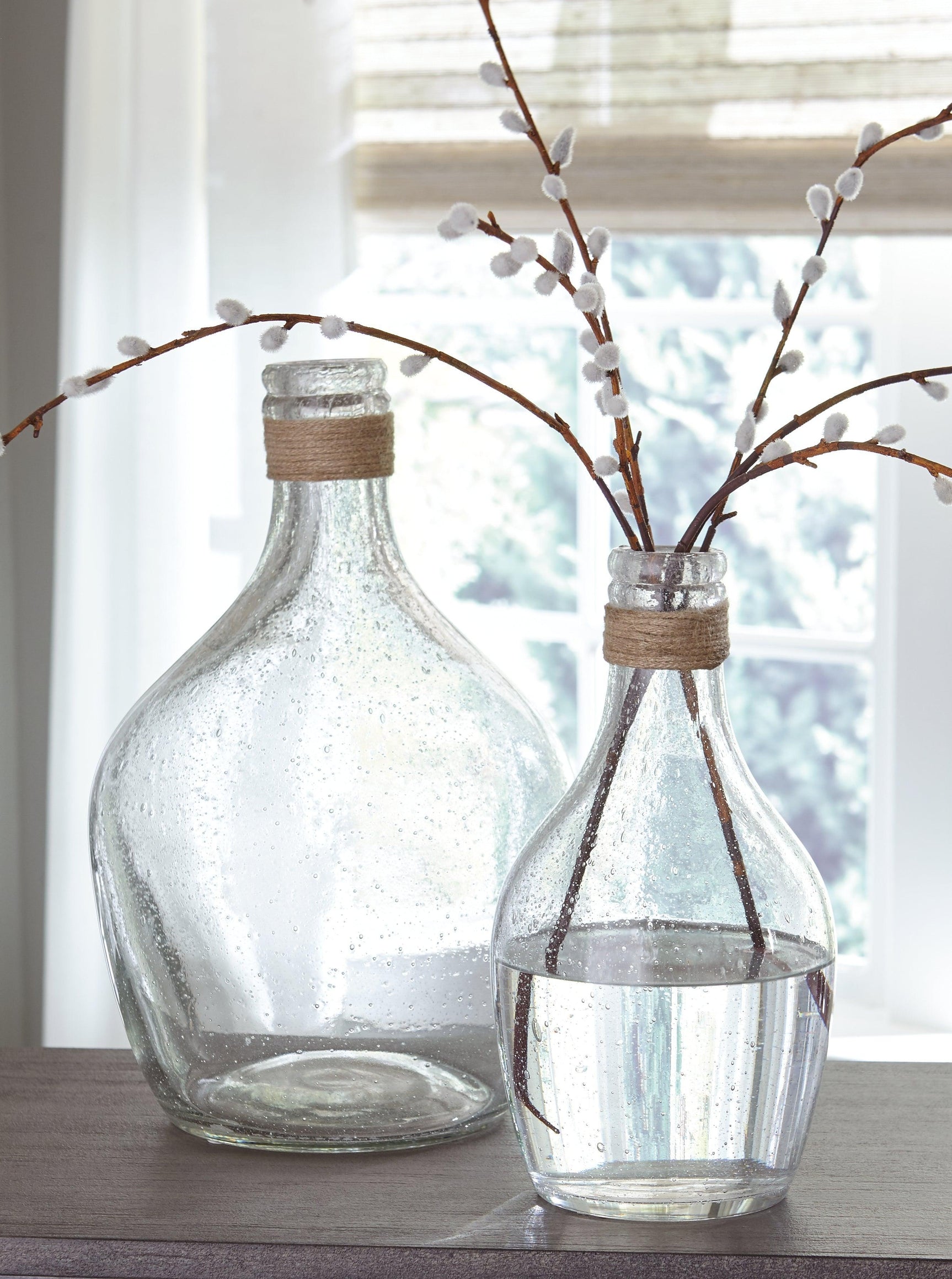 Marcin Clear Vase (Set Of 2) - Ella Furniture